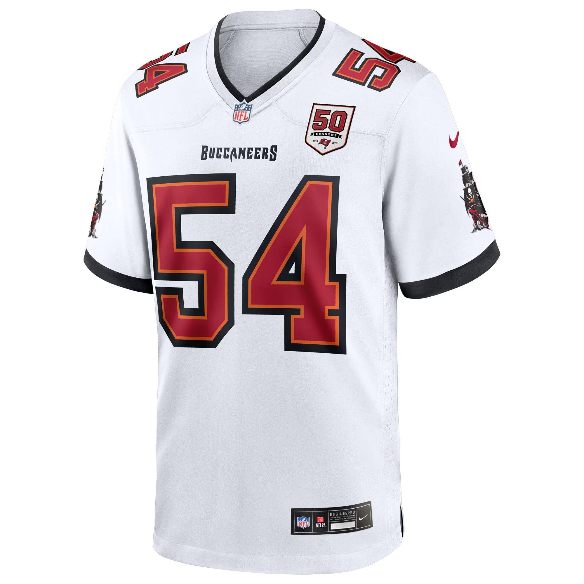 Tampa Bay Buccaneers Lavonte David White 50th Season White Game Jersey