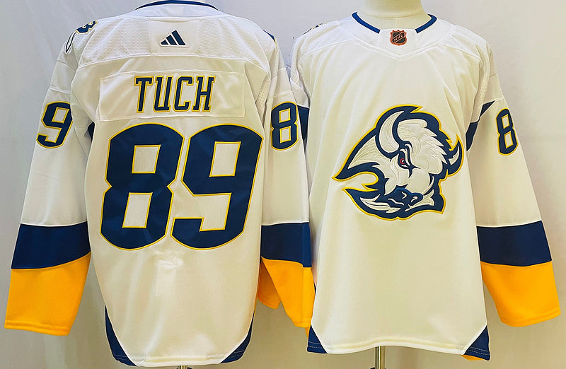 Men's Buffalo Sabres Alex Tuch #89 White Player jersey