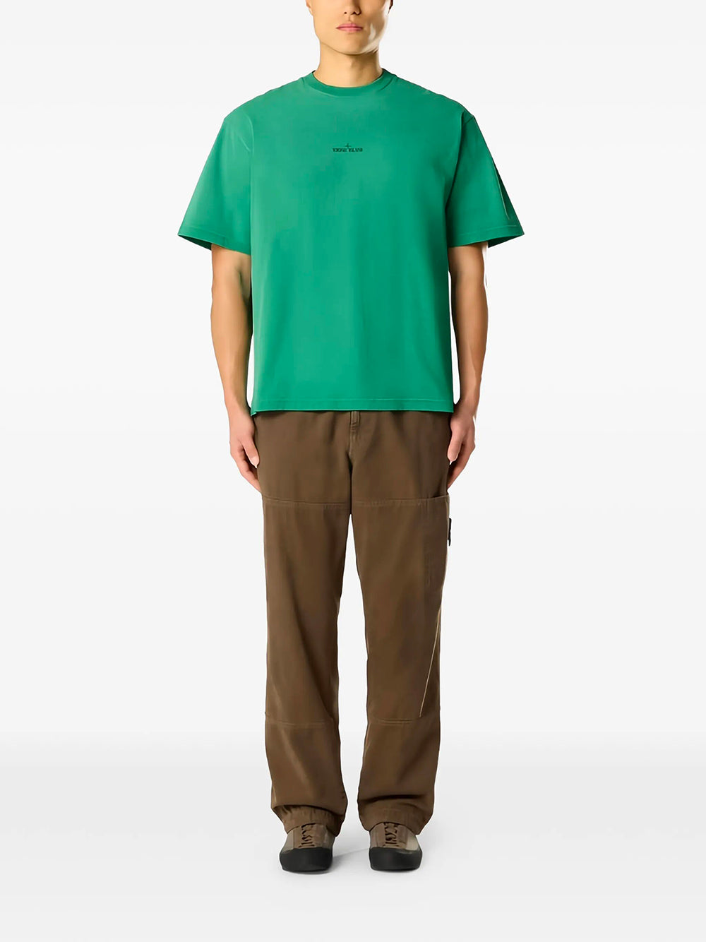 Stone Island Men Lab-Print Cotton T-Shirt