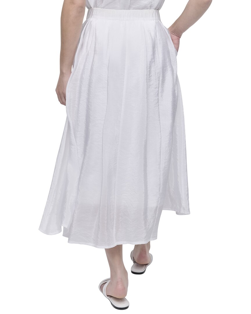 DKNY Tech Poplin Zip Front Skirt