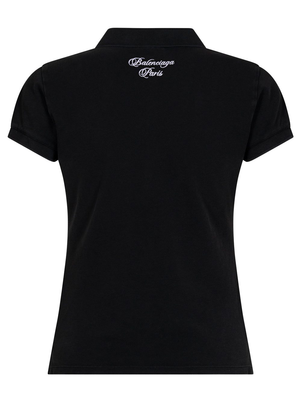Balenciaga Women Fitted Polo With Logo Embroidery