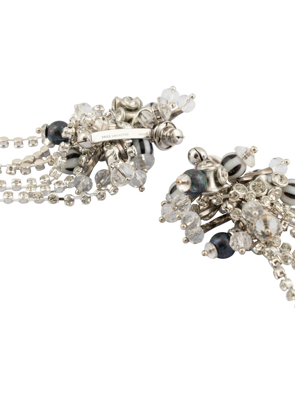 Dries Van Noten Women Handmade Embellished Pin Earrings