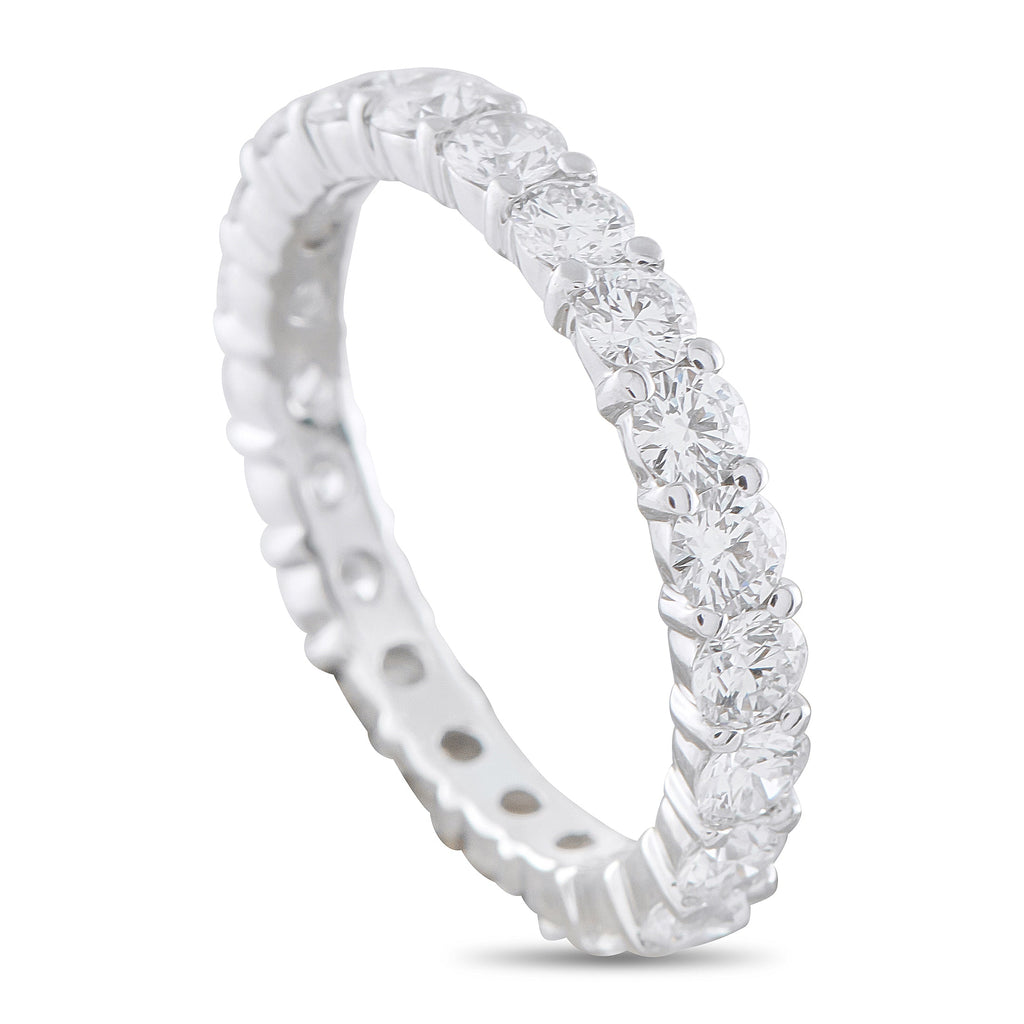 LB Exclusive 18K White Gold 2.34ct Diamond Eternity Band Ring MF16-041026