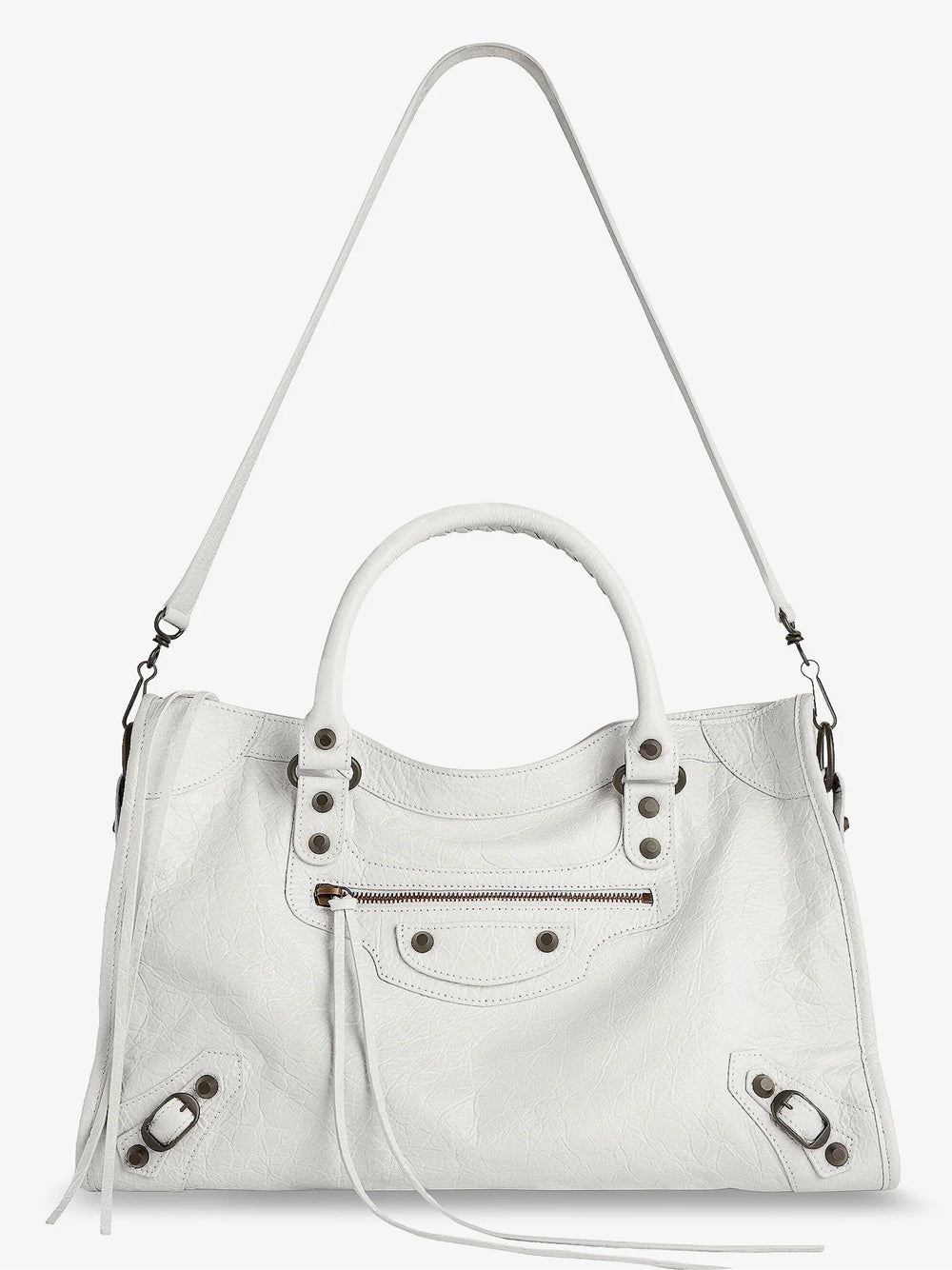 Balenciaga Women Le City Medium Bag In Arena Leather