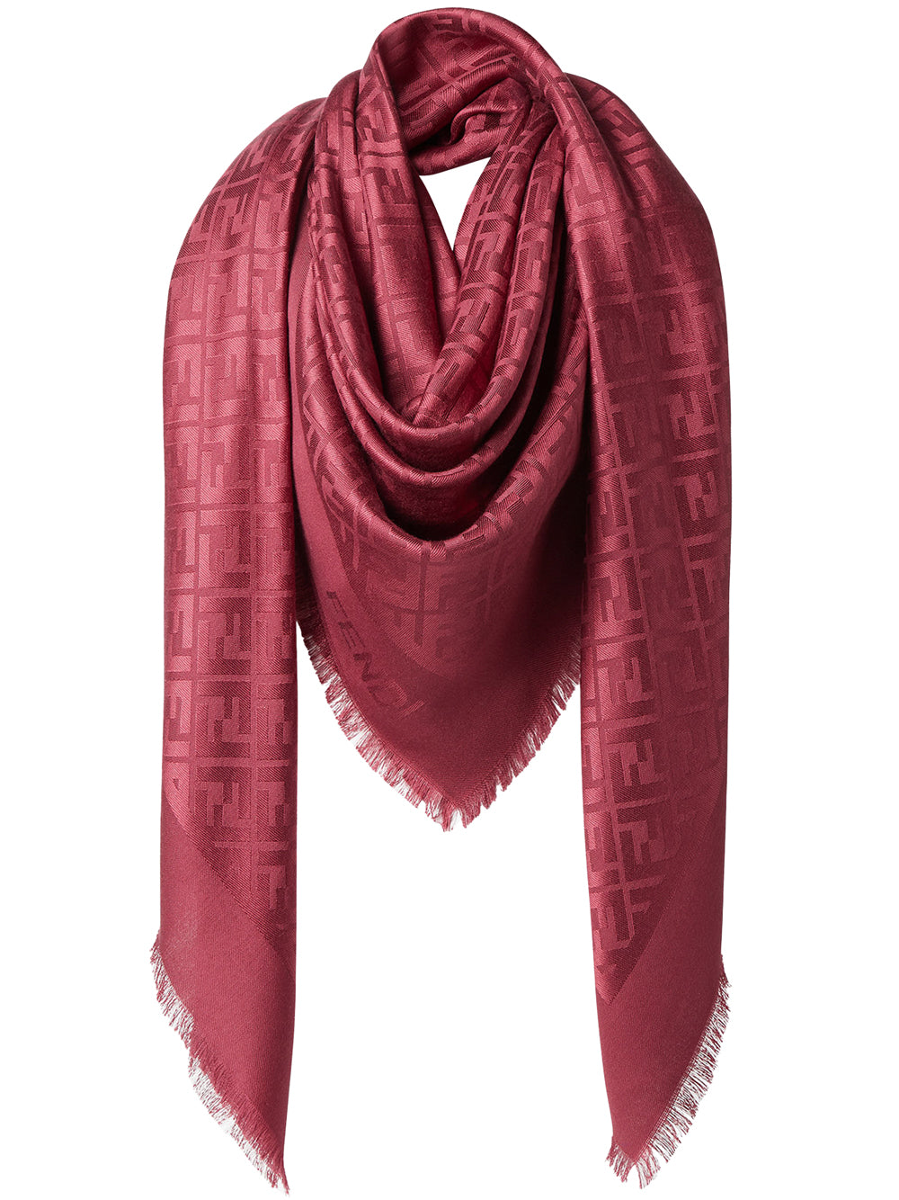 Fendi Women Ff Silk And Wool Shawl
