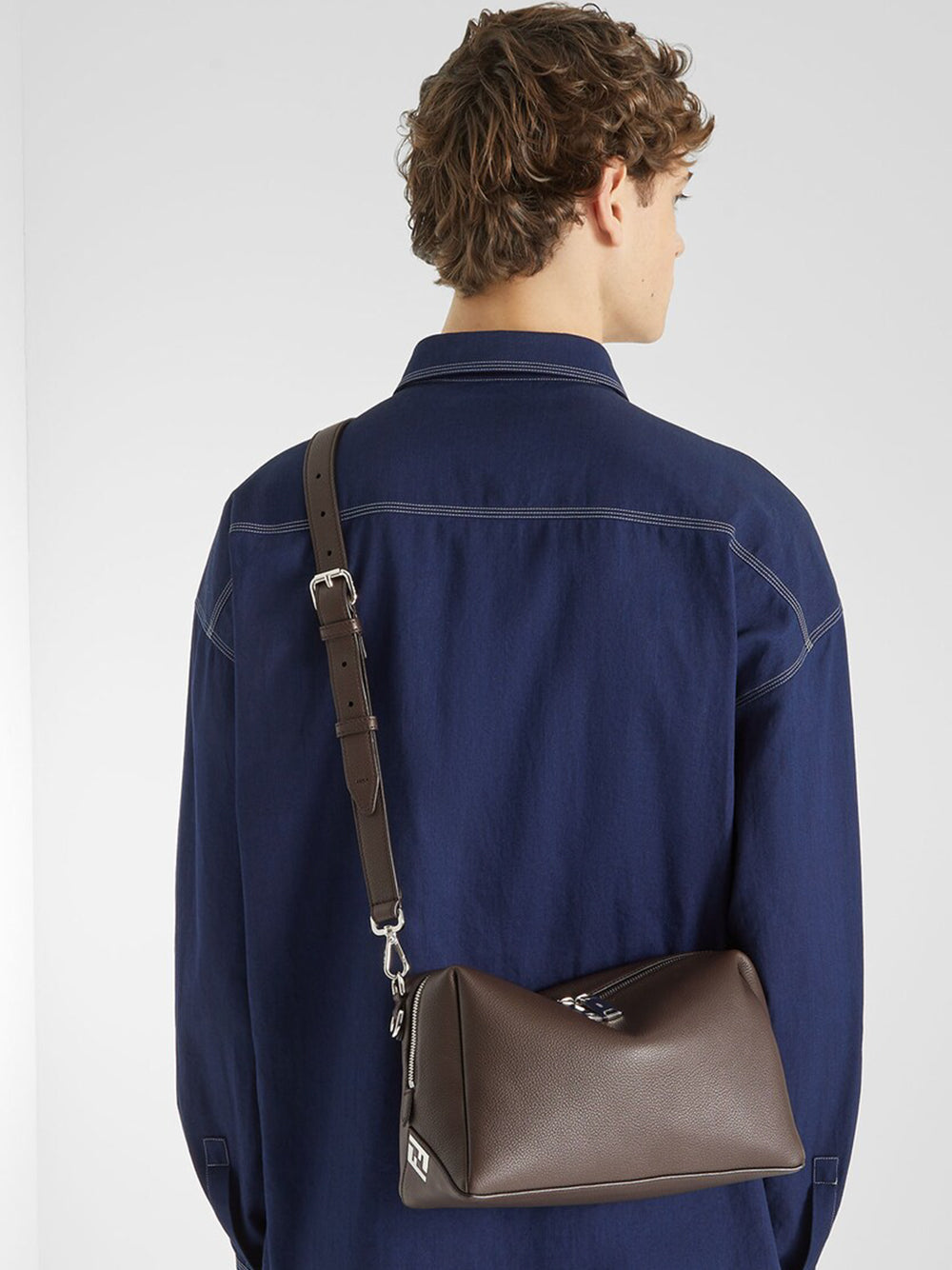 Fendi Men Fendi Lui Medium Leather Shoulder Bag