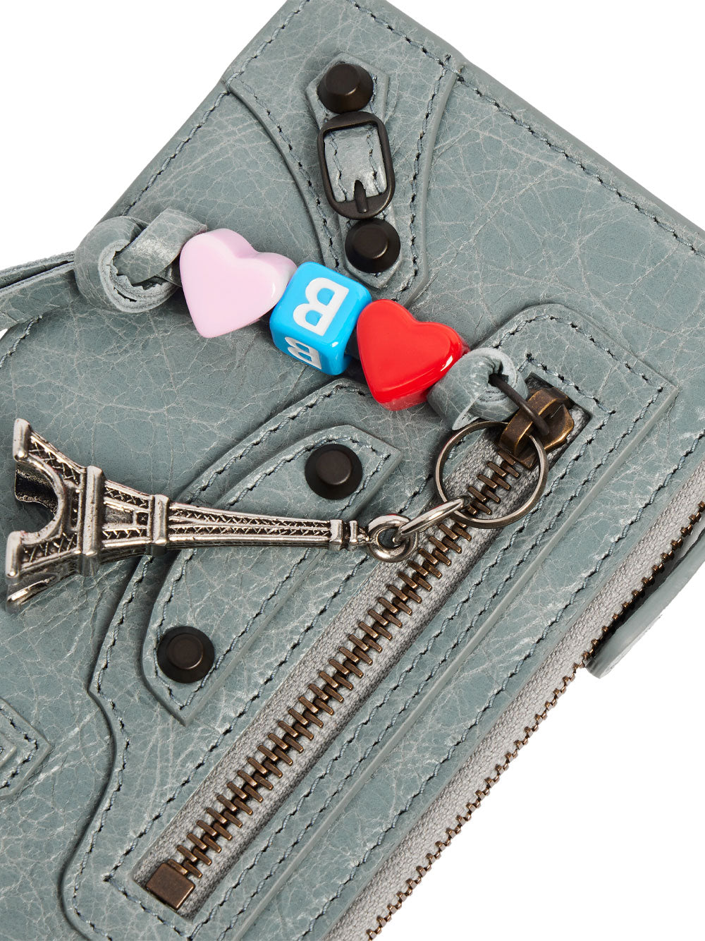 Balenciaga Women Le City Long Coin And Card Holder In Arena Lambskin With Charms