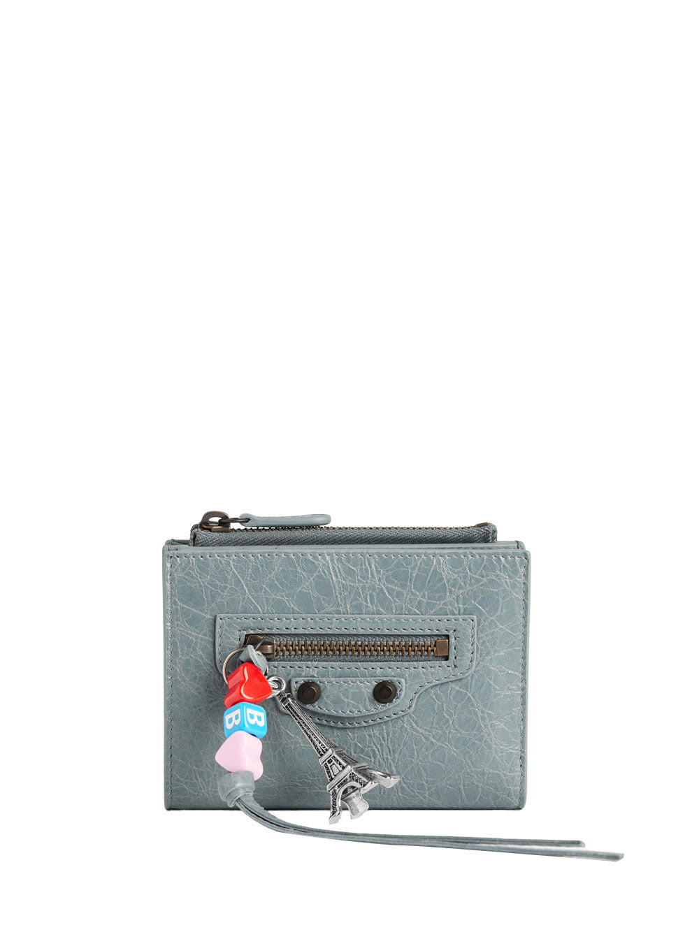 Balenciaga Women Le City Bifold Wallet In Arena Lambskin With Charms