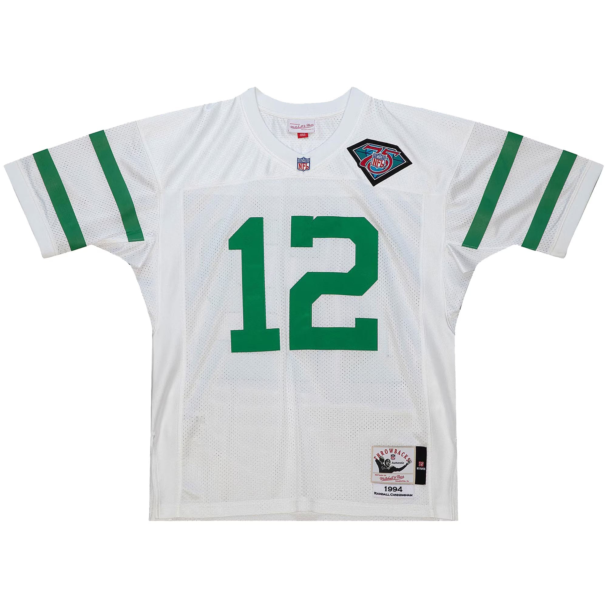Philadelphia Eagles 1994 Randall Cunningham Mitchell & Ness White Authentic Throwback Retired Player Jersey