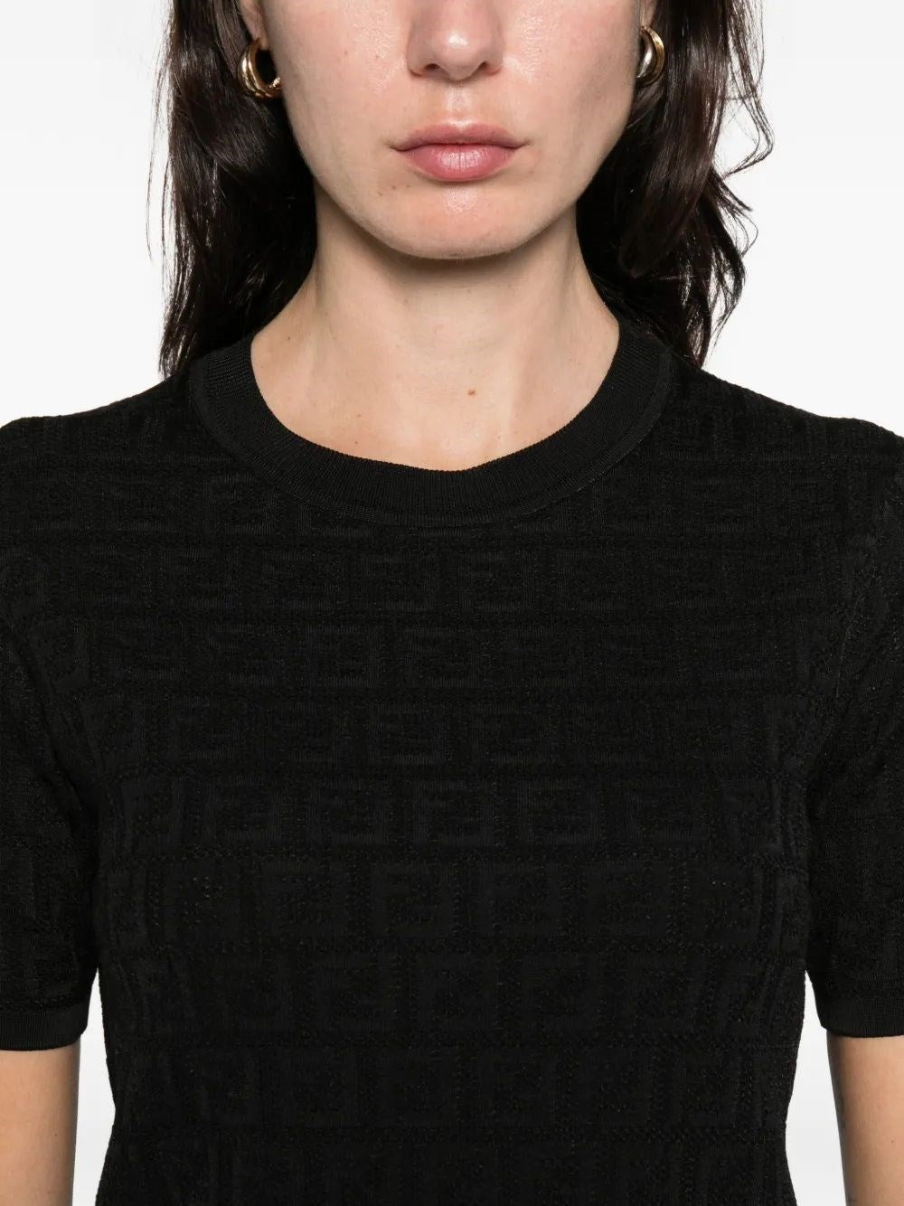 Fendi Women Ff Cotton And Viscose Sweater