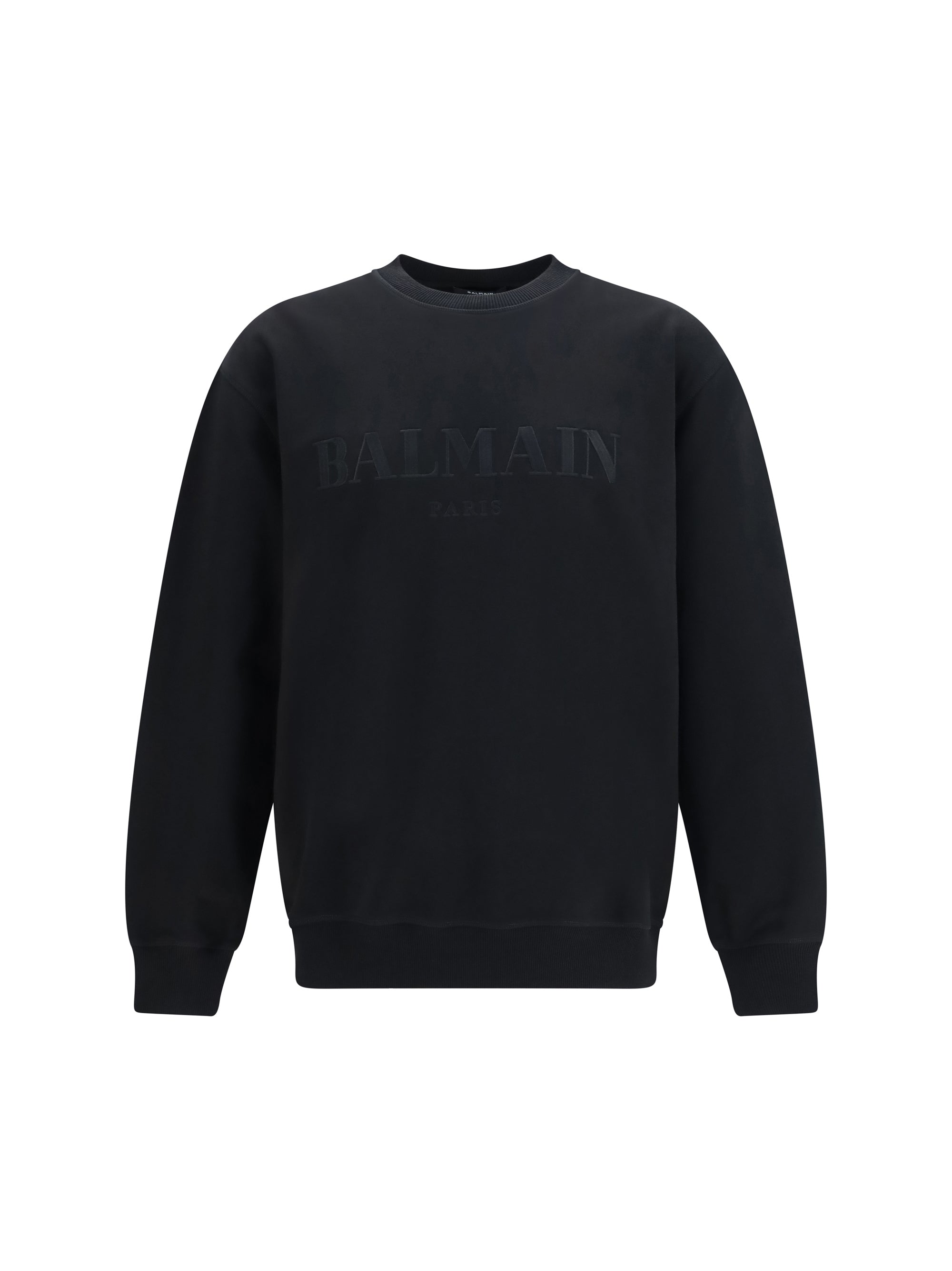 Balmain Men Vintage Embroidered Logo Sweatshirt