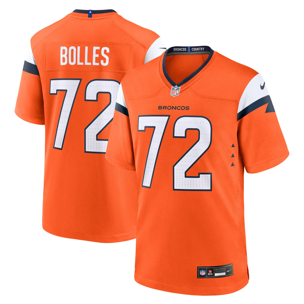 Denver Broncos Garett Bolles Orange Team Game Jersey