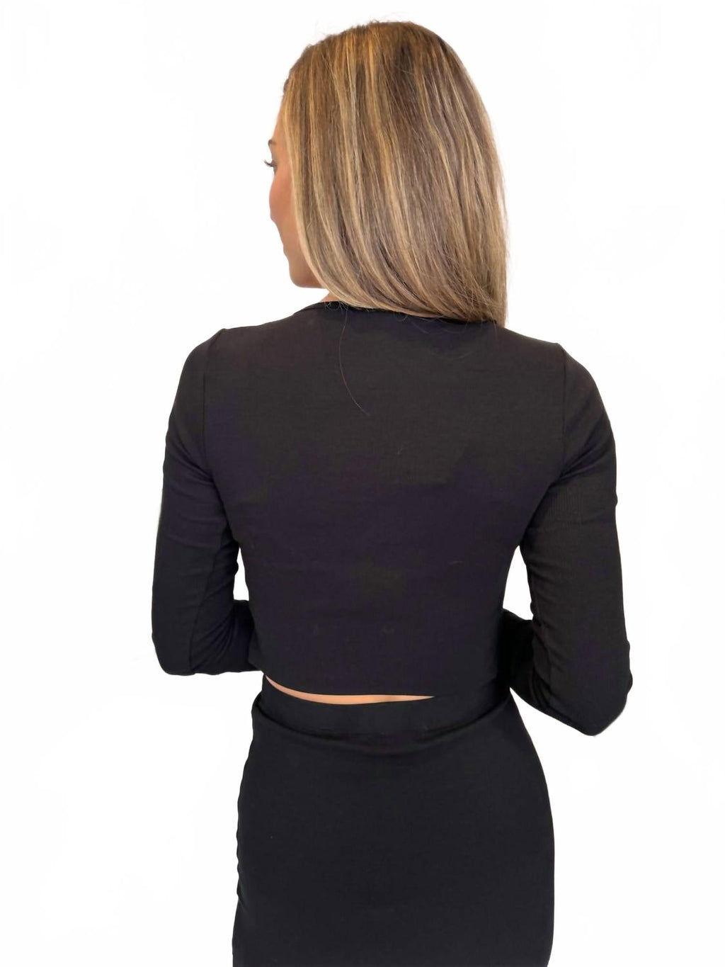 Sasha Crop Cardigan In Black