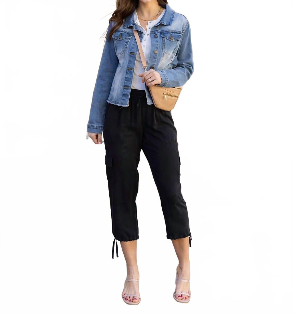 Mid Wash Denim Jacket In Blue