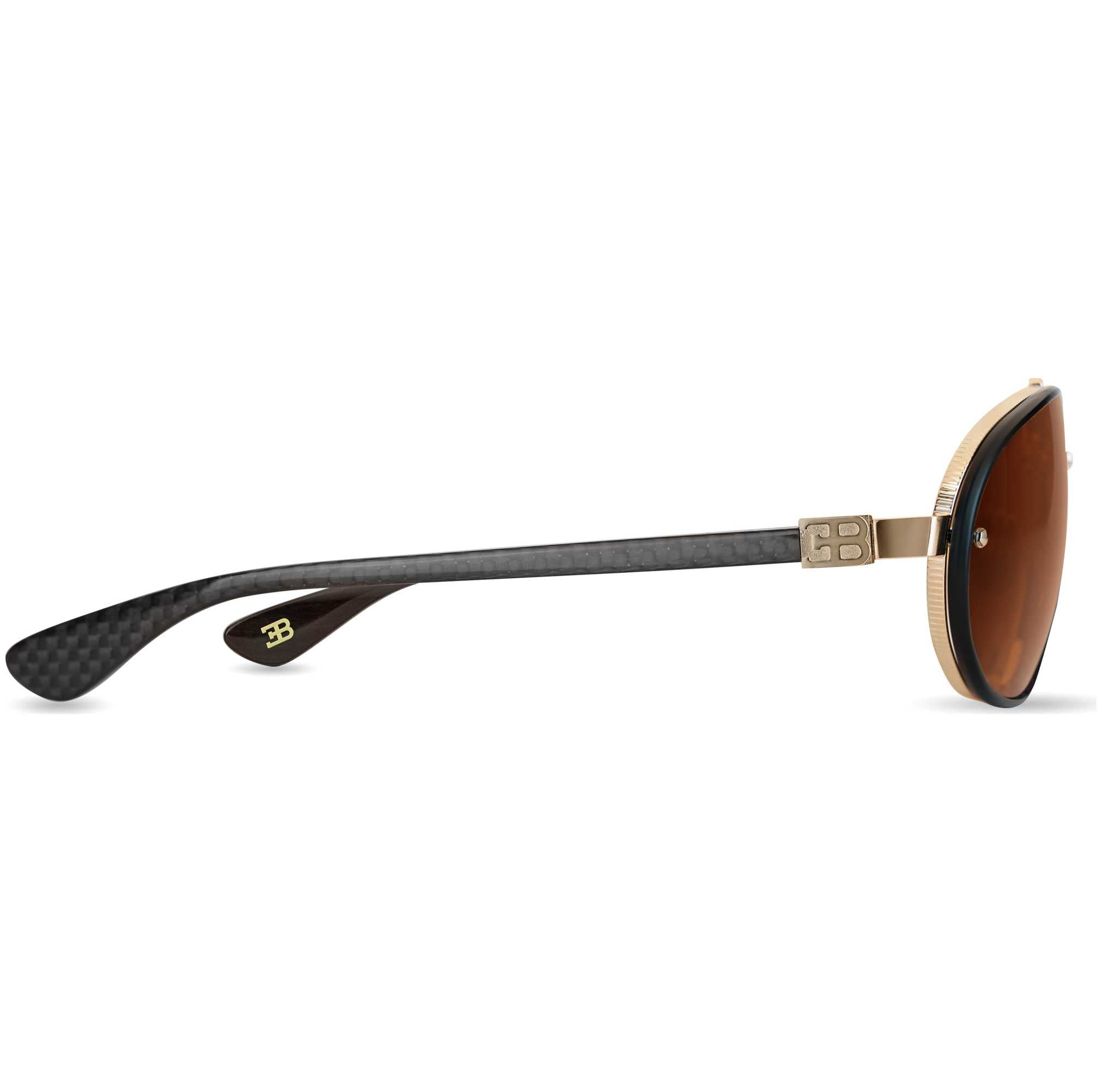 Bugatti Men's 63 mm Black Sunglasses
