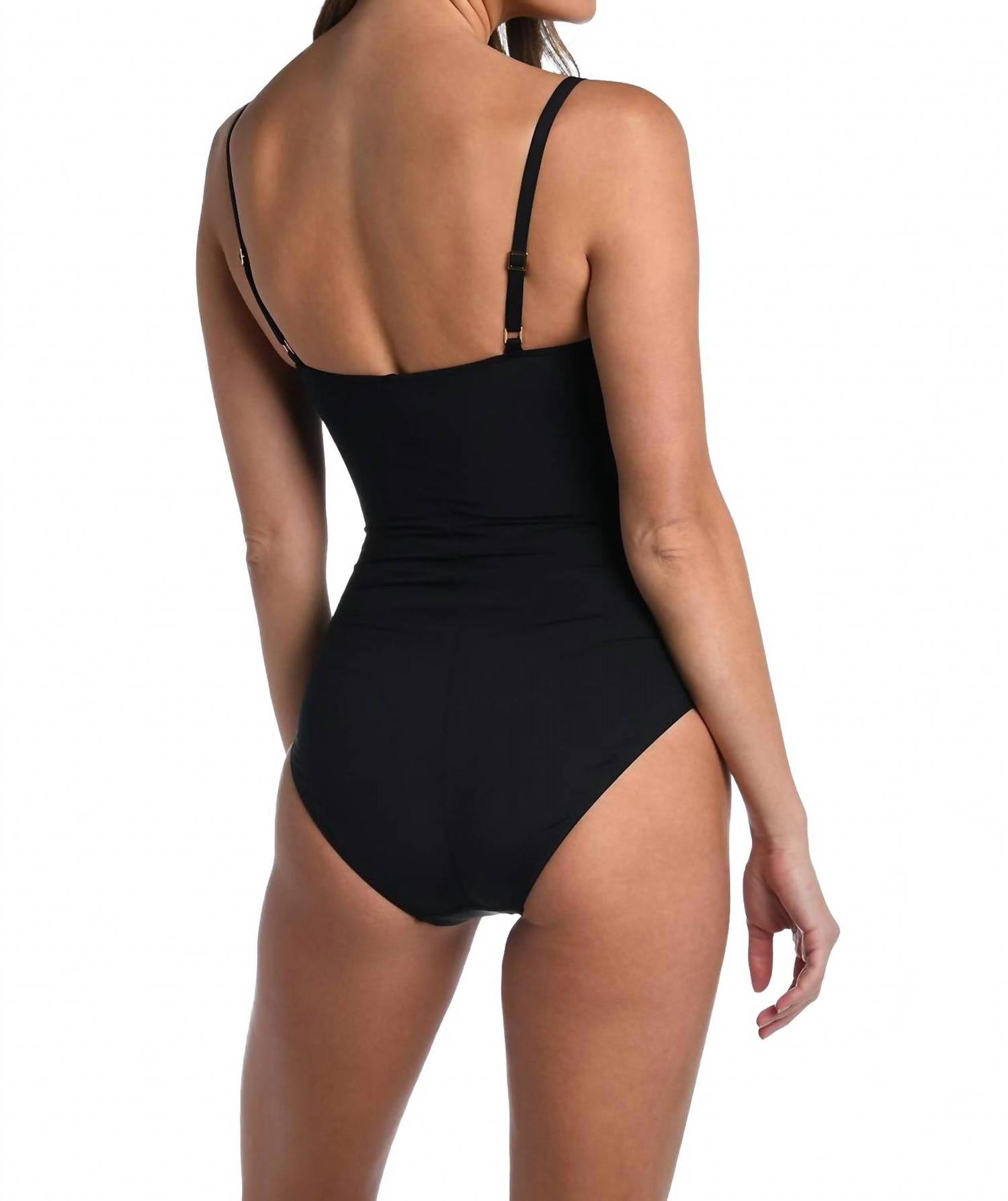 Women's Standard Island Goddess Lingerie One Piece Swimsuit In Black