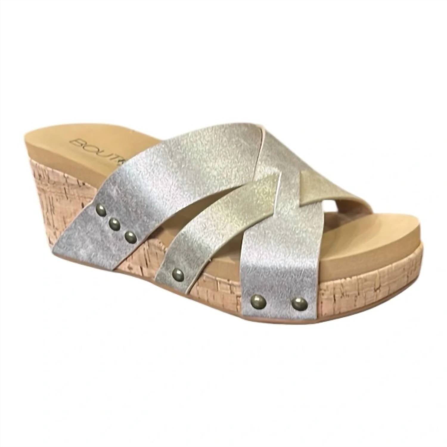 Women's Amuse Wedge Heel Sandal In Gold