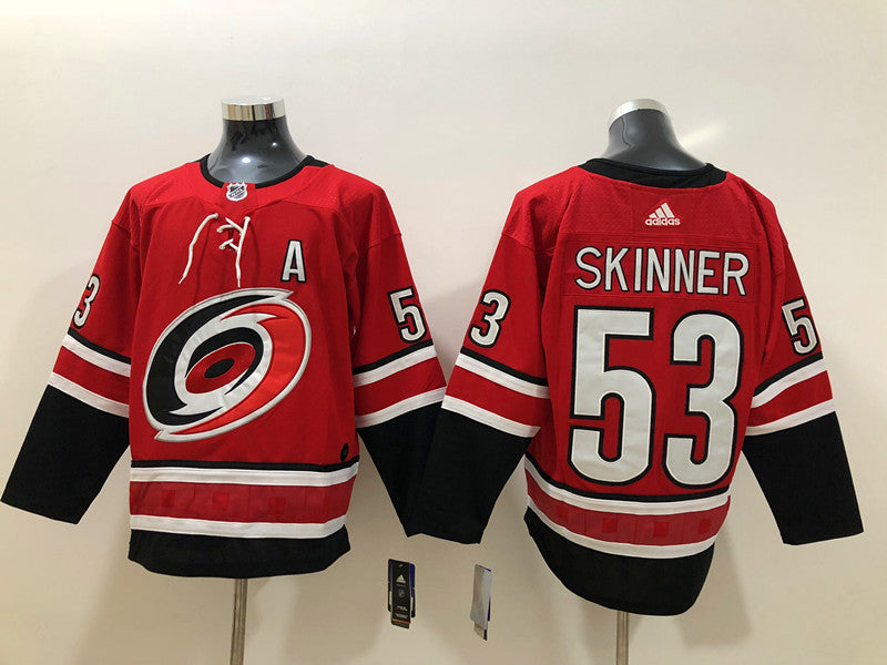 Men's Carolina Hurricanes Jeff Skinner #53 Red Home Breakaway Player jersey