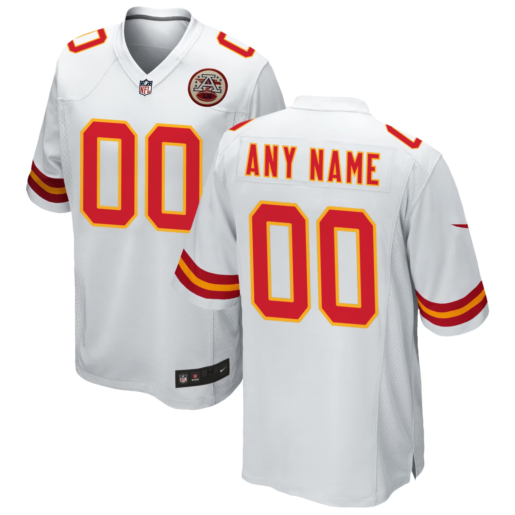 Kansas City Chiefs White Custom Game Jersey