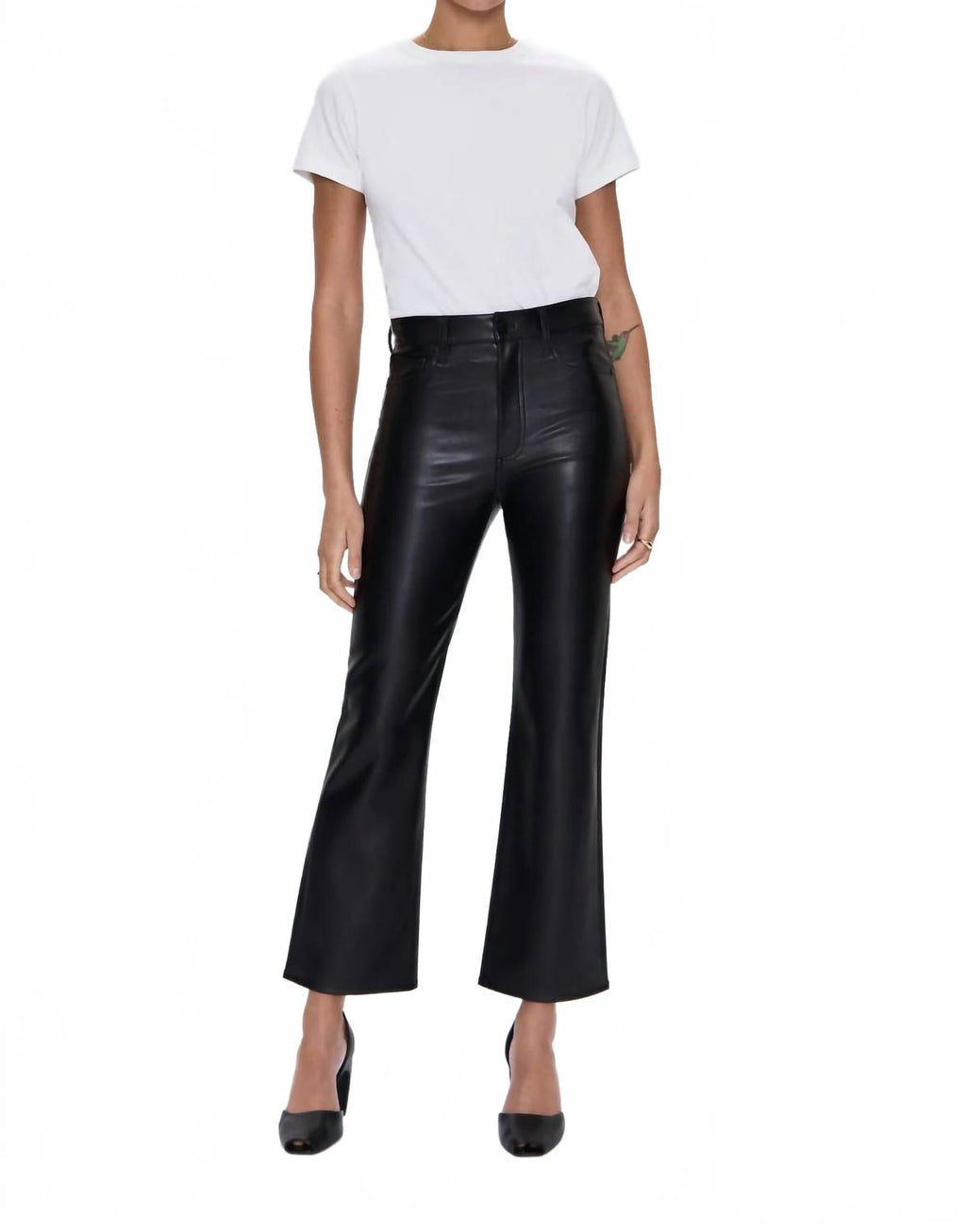 Alley High Rise Vintage Ankle Bootcut Jeans In Oynx