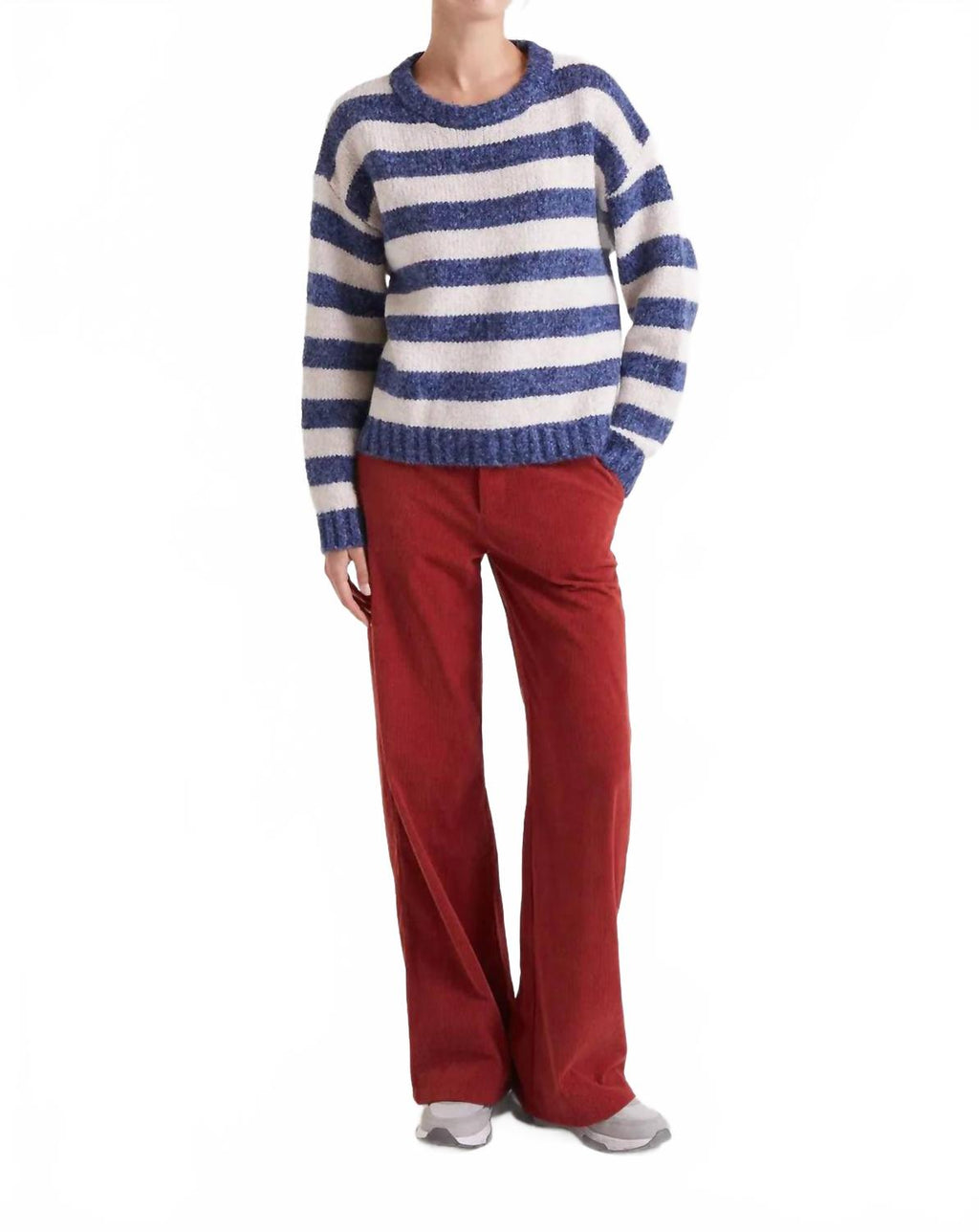 Rugby Stripe Sweater In Blue