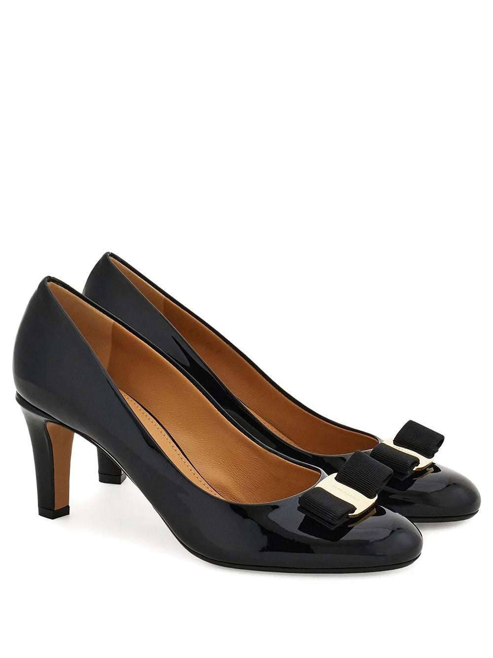 Ferragamo Women Carla 70 Naplak Vara Bow Pump