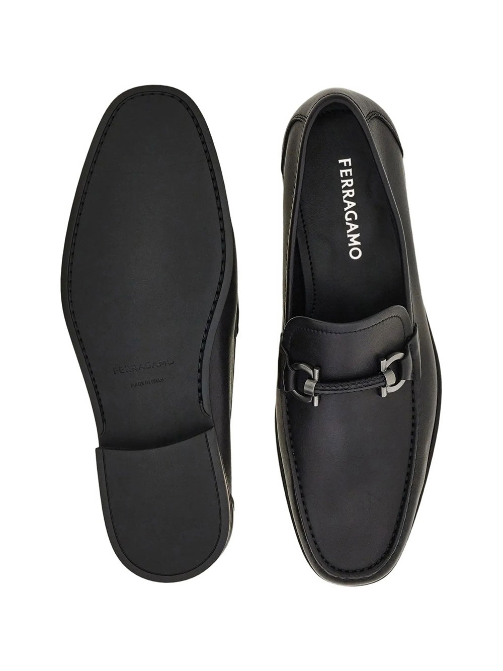 Ferragamo Men Supreme Gancini Ornament Loafers