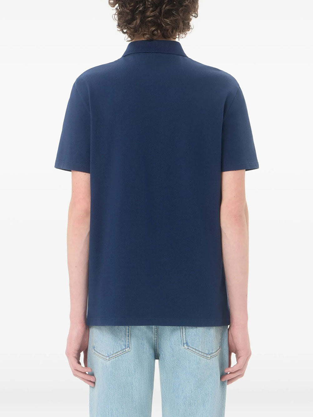 Valentino Garavani Men Valentino Polo Shirt In Cotton Piqué With Vgold
