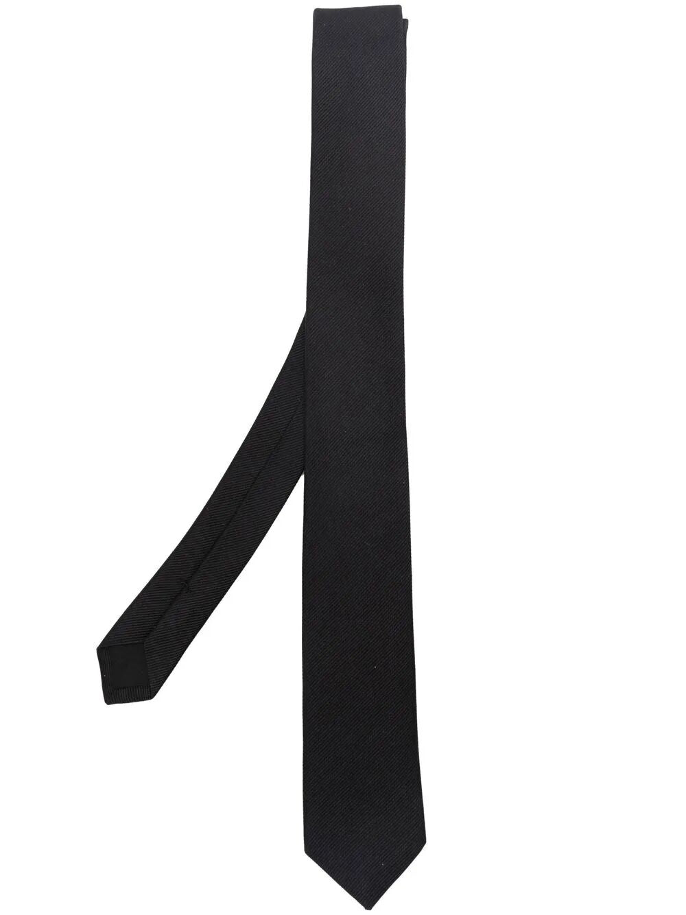Saint Laurent Men Signature Evening Skinny Tie In Silk Grosgrain