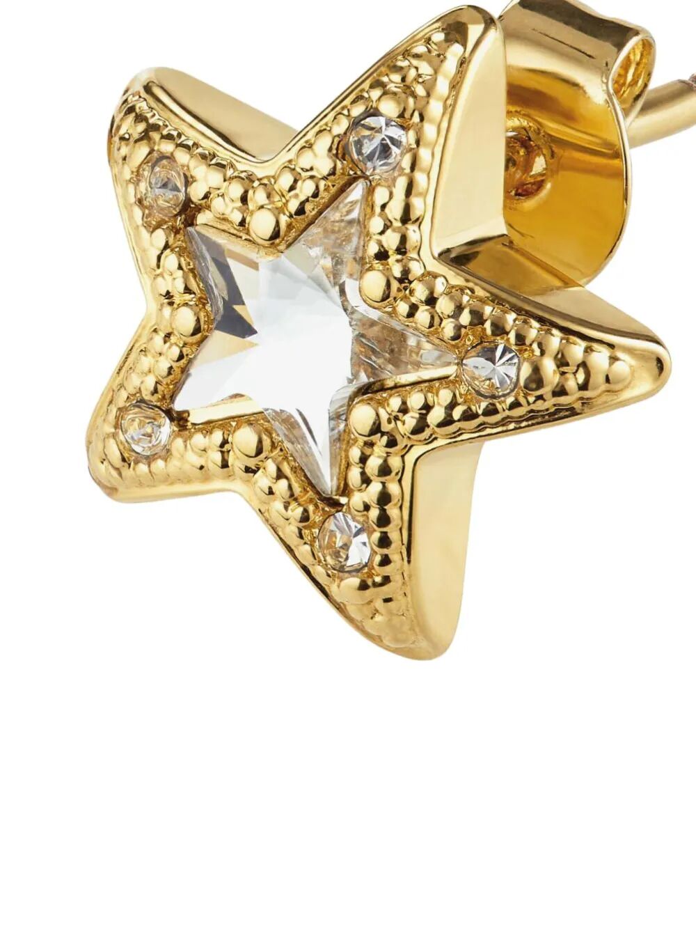 Jimmy Choo Women Gold-Finish Metal Jc Star Stud Earrings With Swarovski Crystals