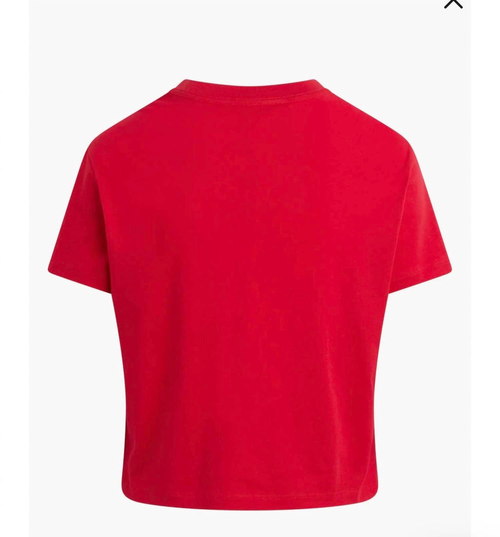 Women's Cropped Signature T-Shirt In Red