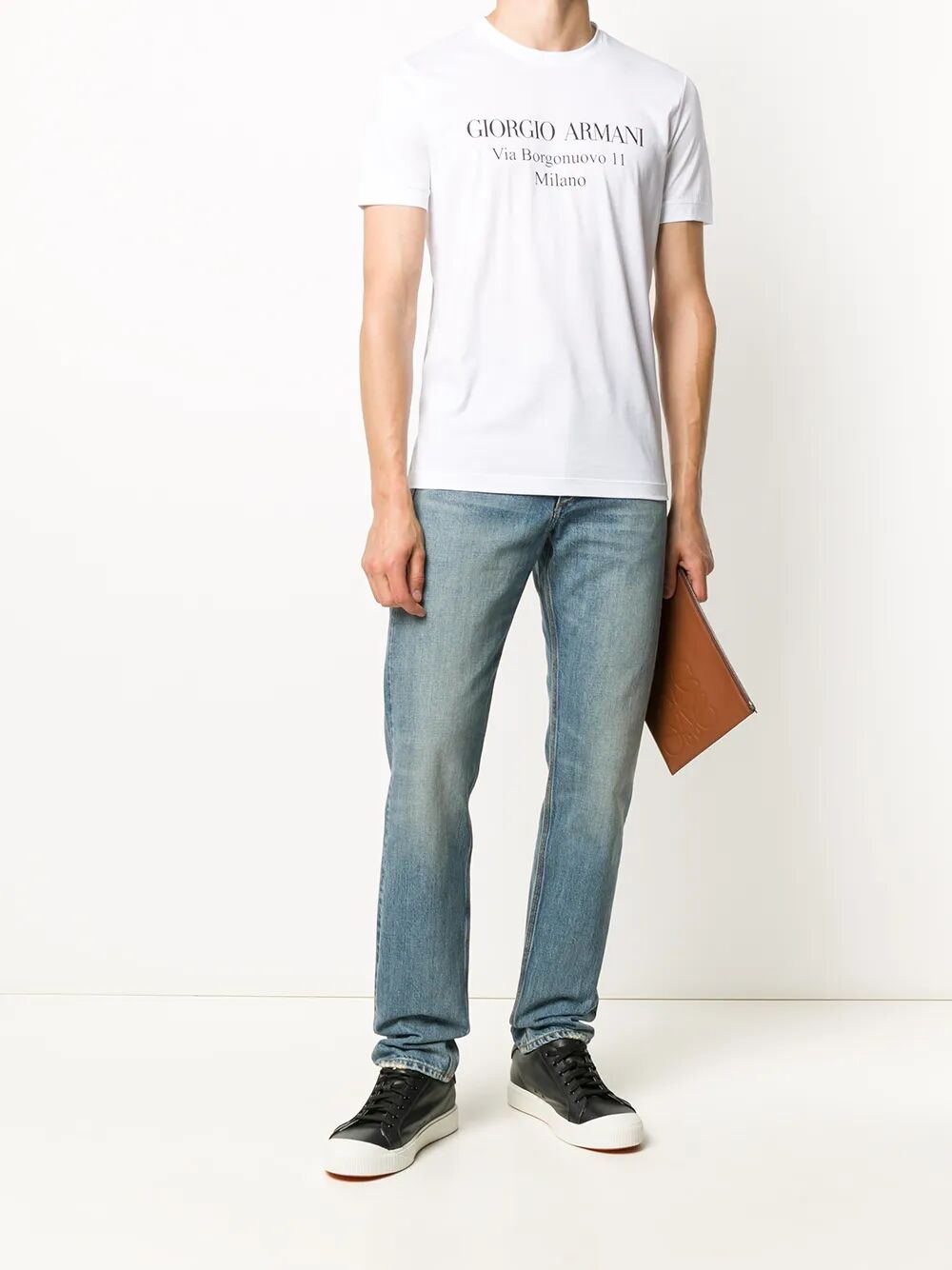 Giorgio Armani Men Borgonuovo 11 Cotton Jersey T-Shirt