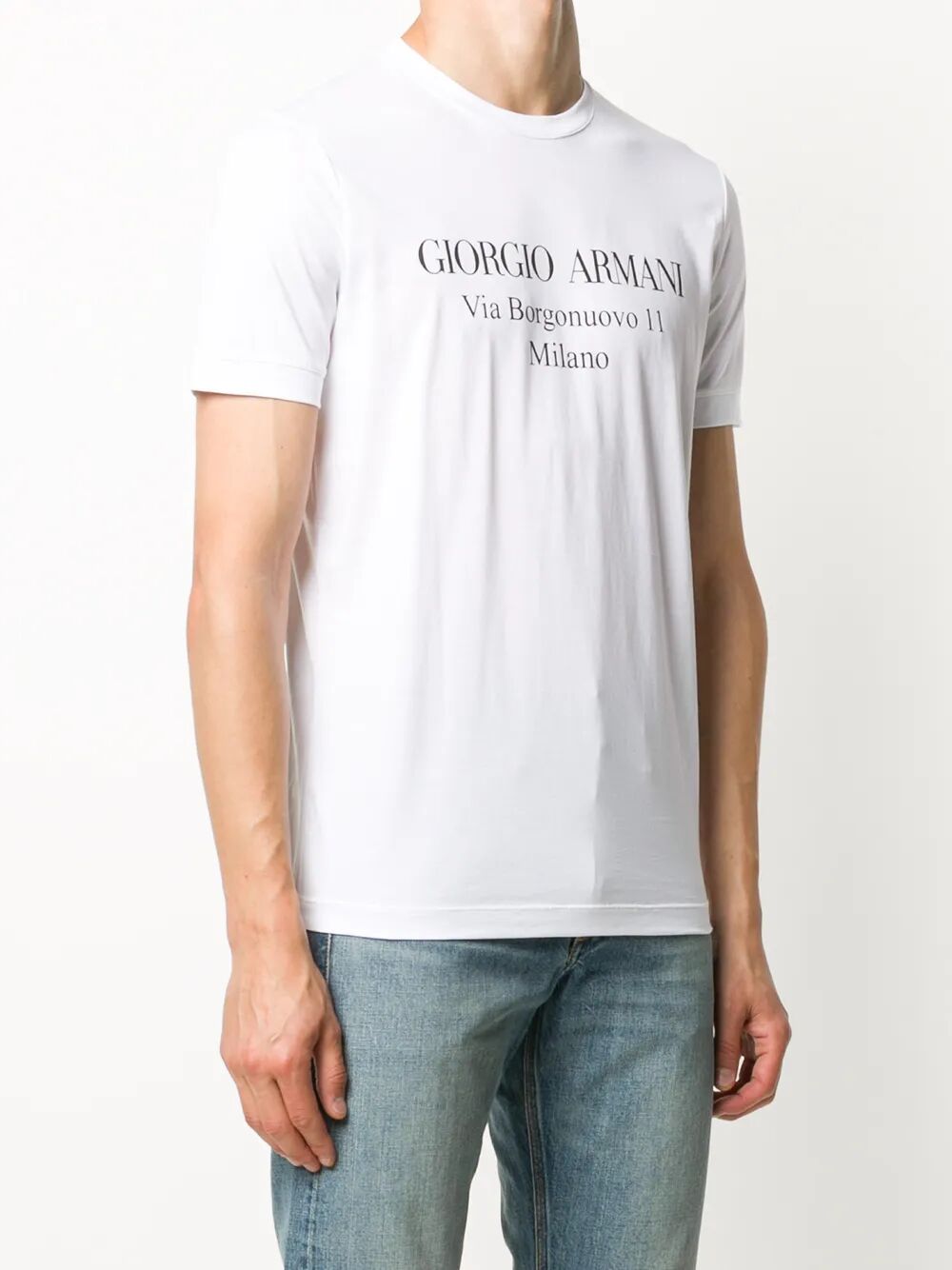 Giorgio Armani Men Borgonuovo 11 Cotton Jersey T-Shirt
