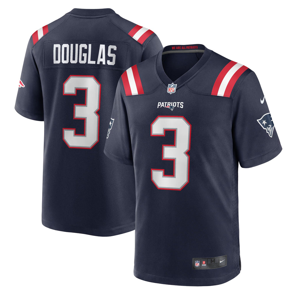 New England Patriots Demario Douglas Navy Game Jersey