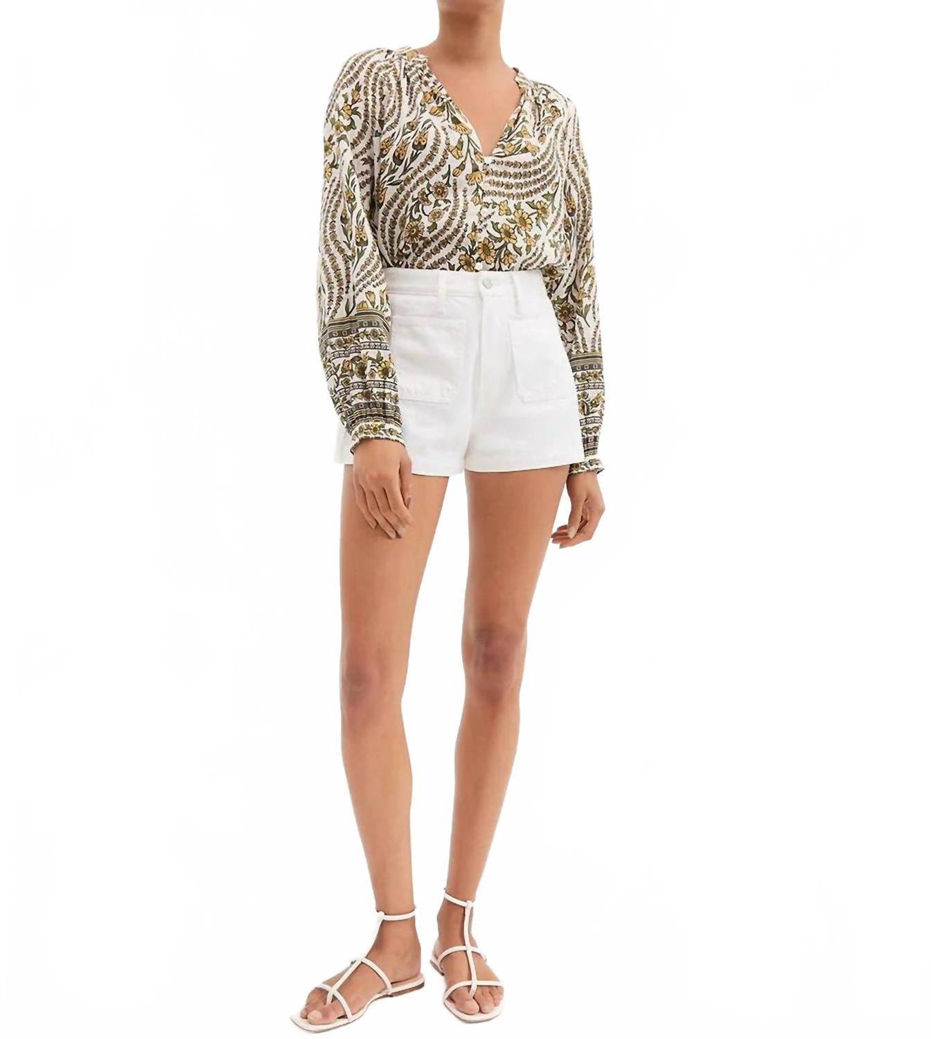 Timmi Denim Shorts In White