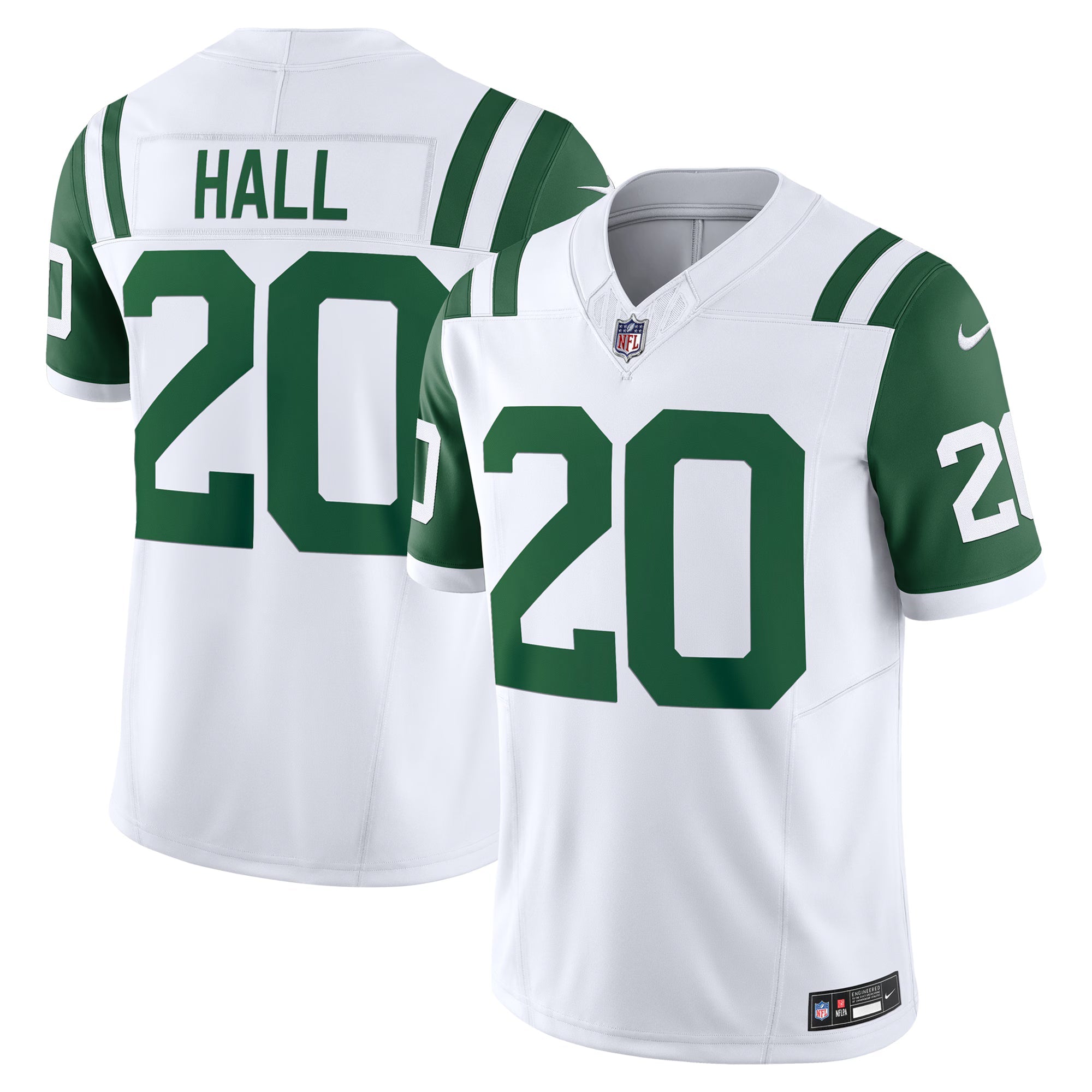New York Jets Breece Hall White Classic Alternate Vapor F.U.S.E. Limited Jersey