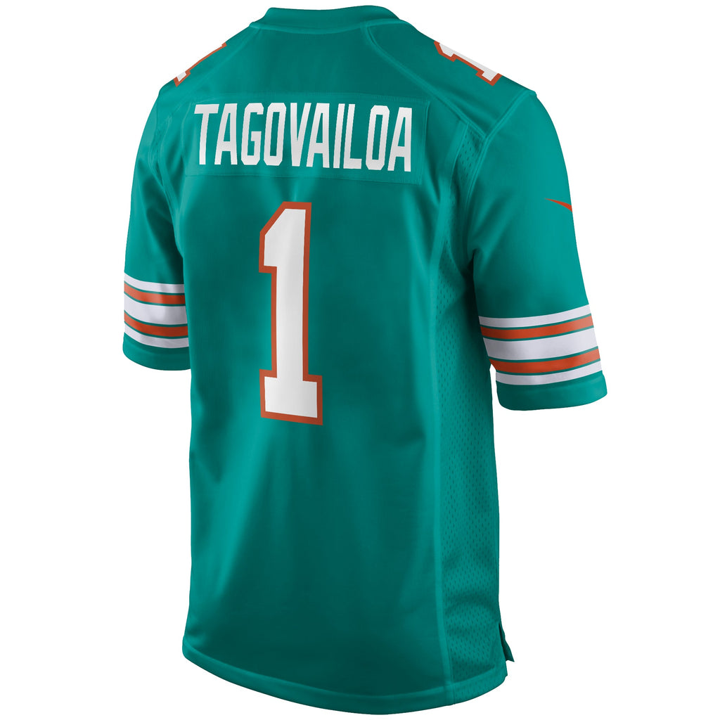 Miami Dolphins Tua Tagovailoa Aqua Alternate Game Jersey