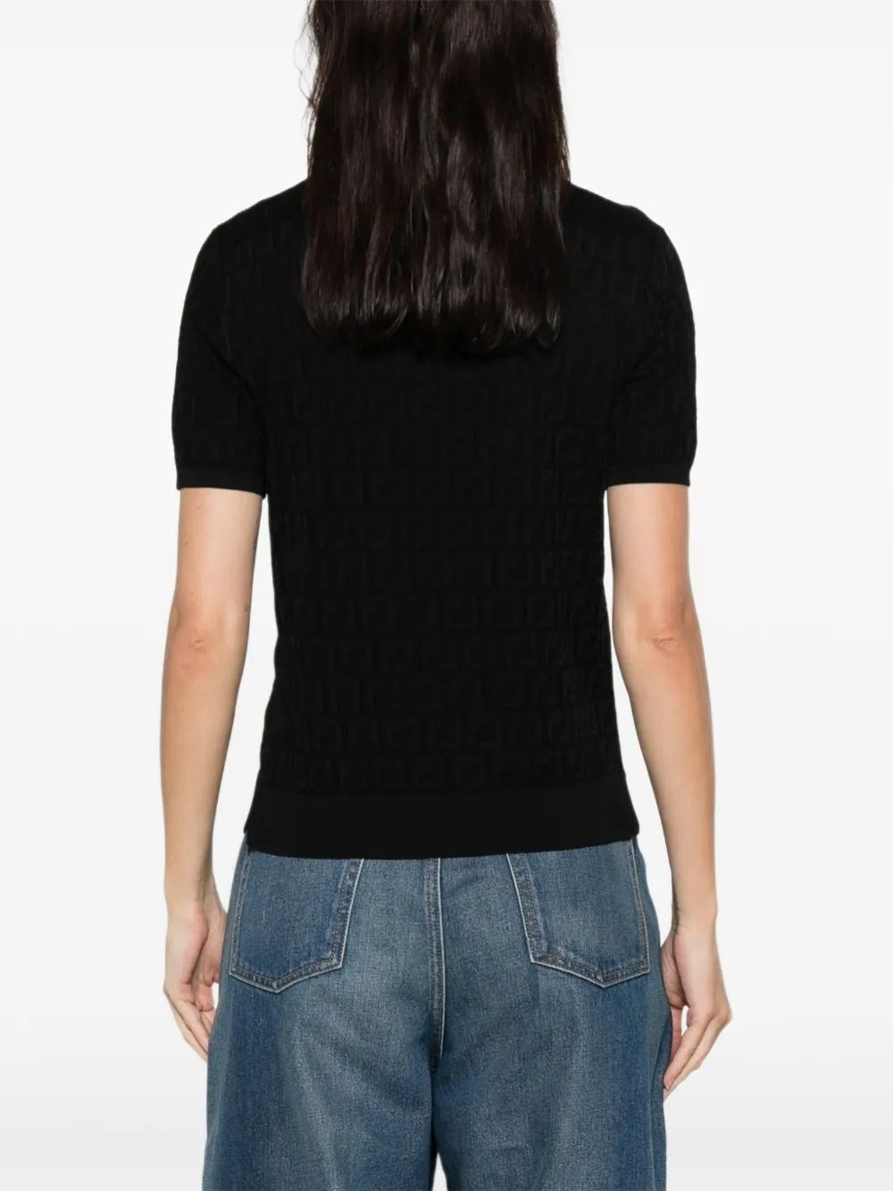 Fendi Women Ff Cotton And Viscose Sweater