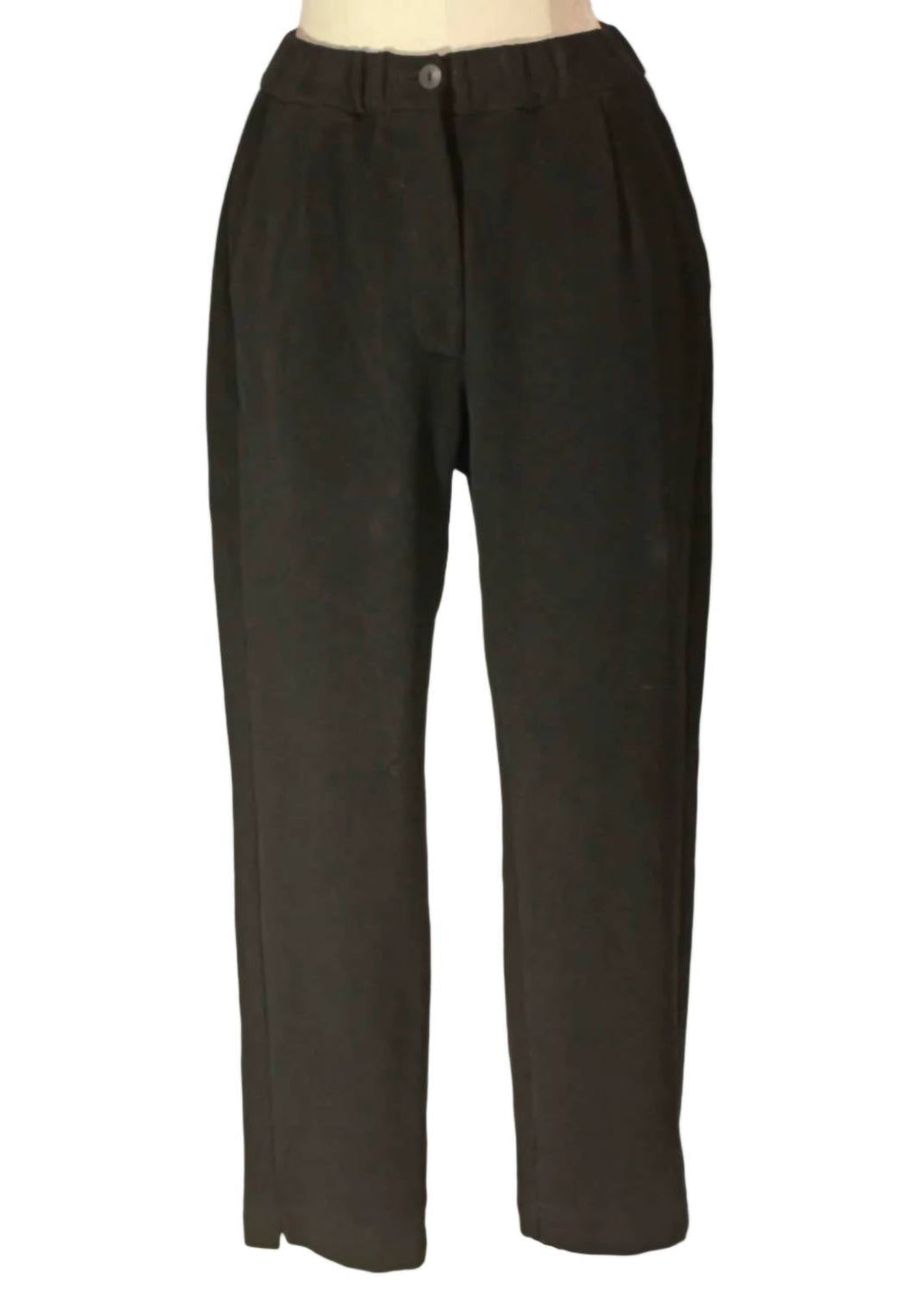 Women's Gathered Waist Large Back Pocket Pants In Black