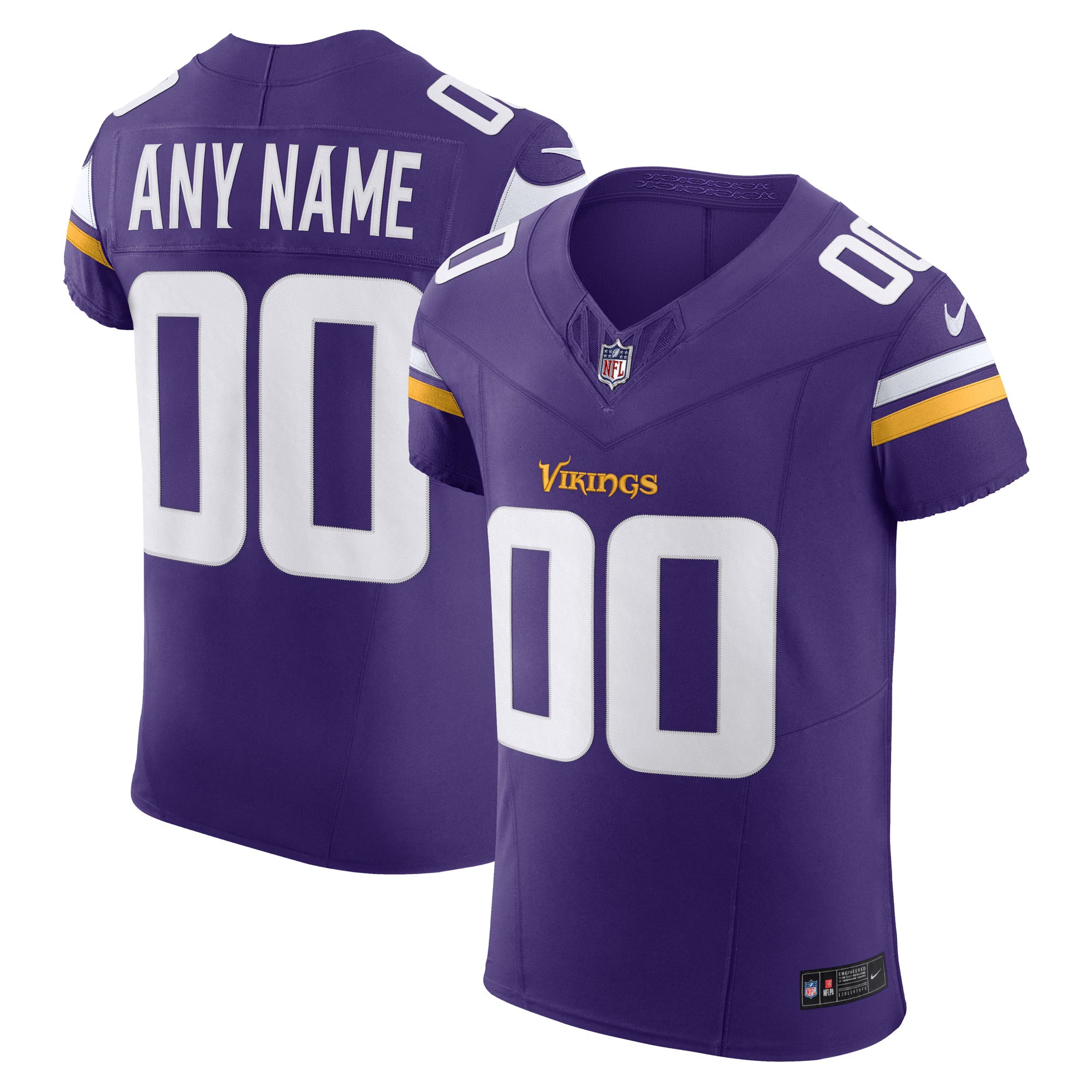 Minnesota Vikings Purple Vapor F.U.S.E. Elite Custom Jersey