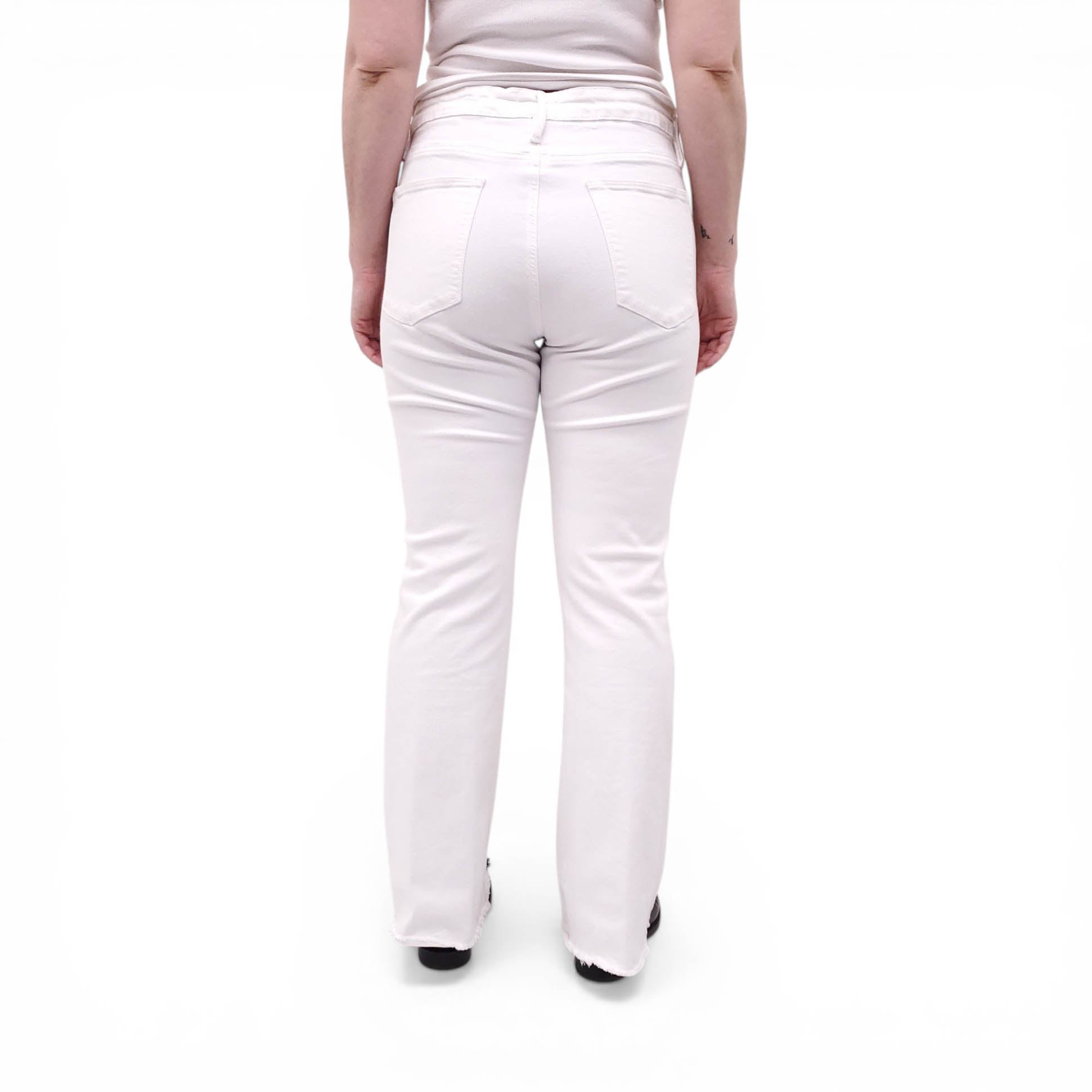 FRAME WHITE 'LE EASY FLARE' JEANS - SIZE 31