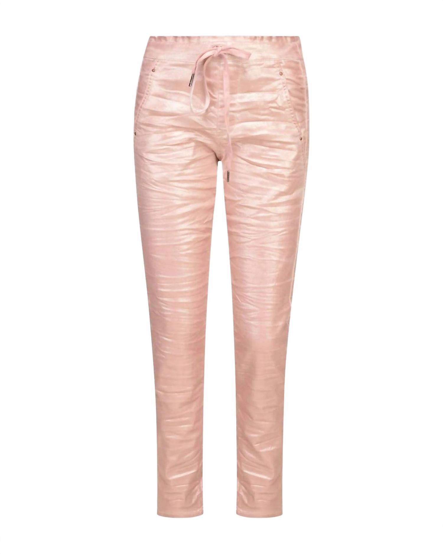 Iconic Stretch Jeans In Metallic Powder