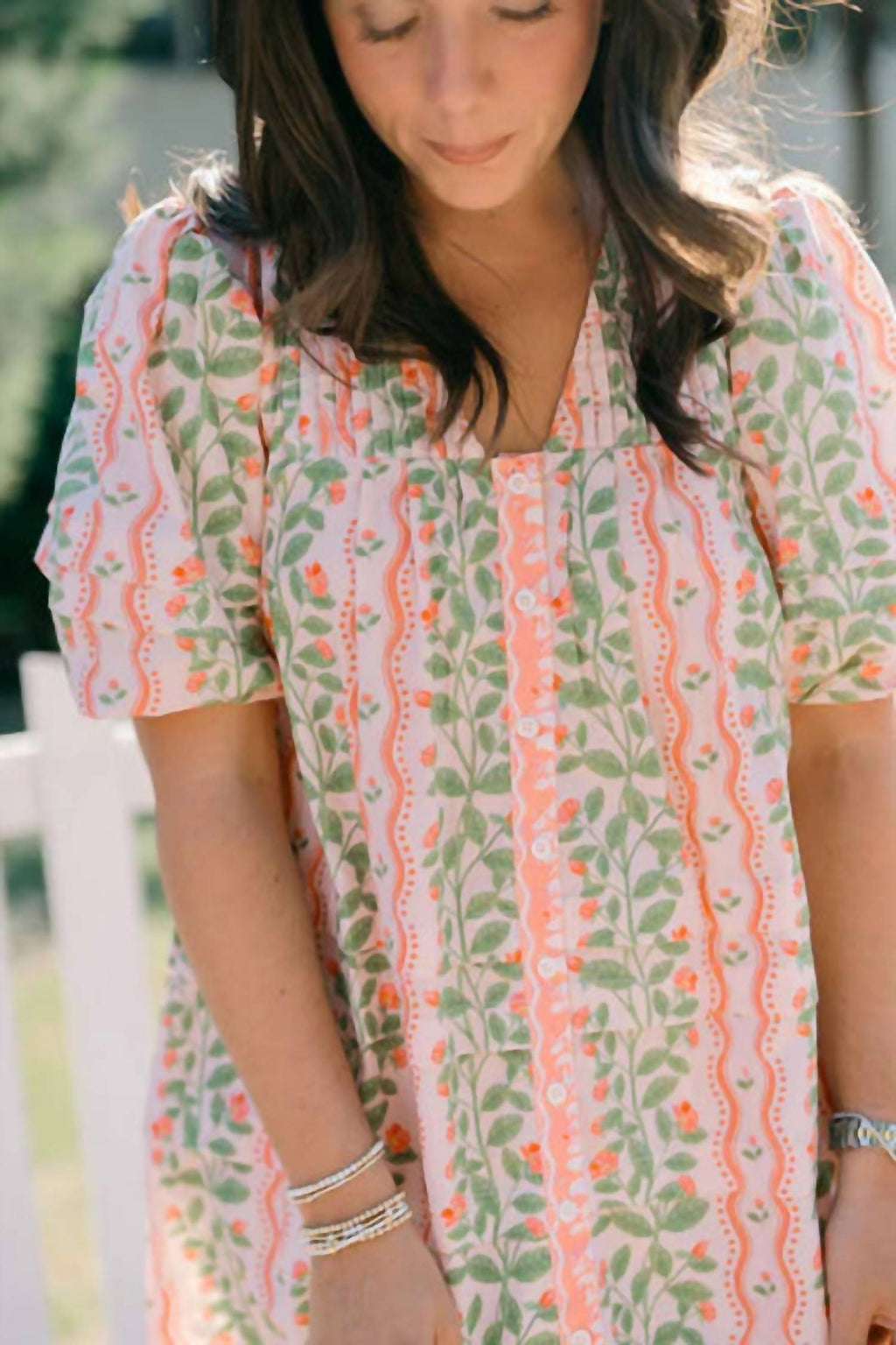 Camille Mini Dress In Rose Garden