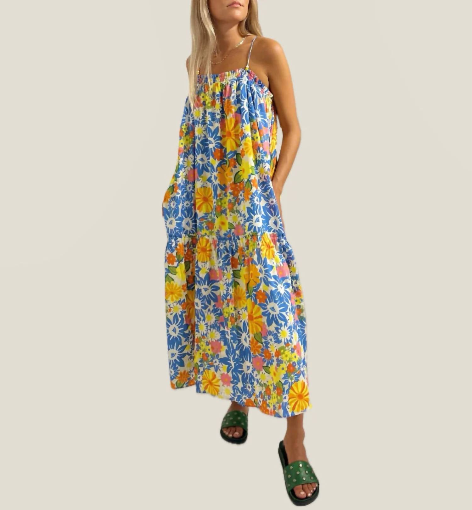 Barbade Printemps Maxi Dress In Floral Multi