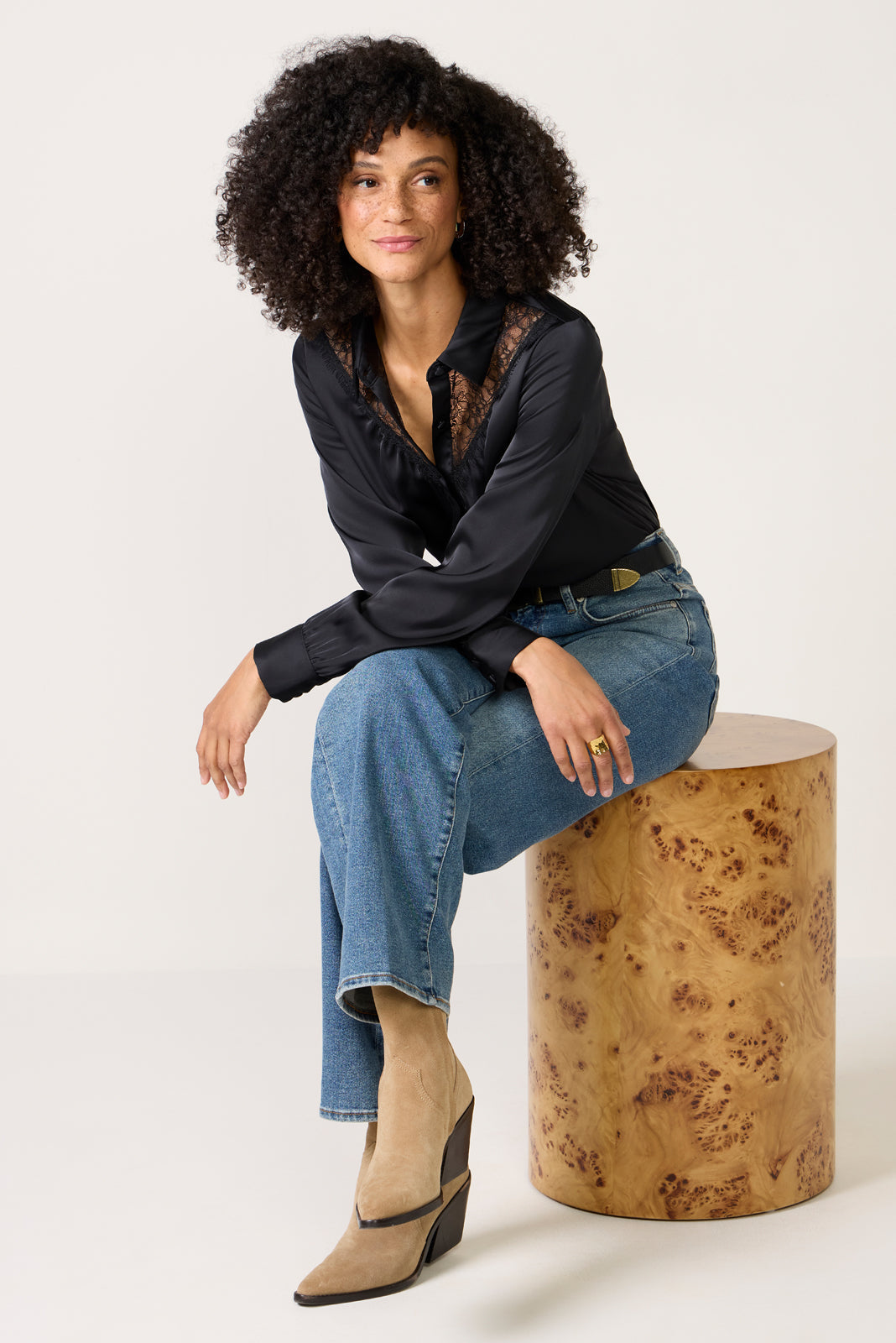 Women's Bella Lace Trim Shirt
