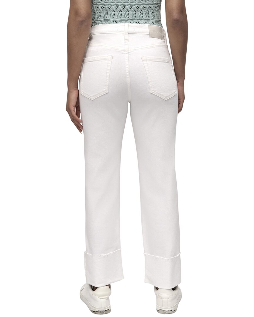 DKNY High Rise Ecru Relaxed Straight Jean