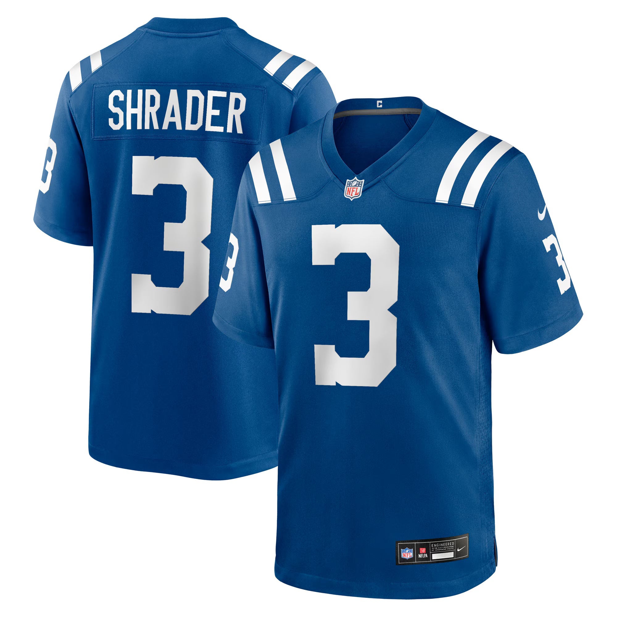 Indianapolis Colts Spencer Shrader Royal Team Game Jersey