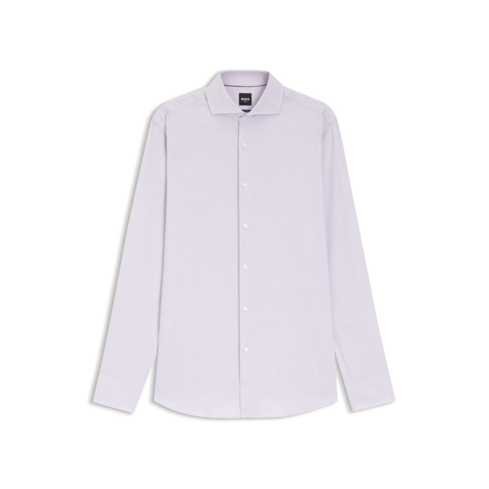 Slim-fit shirt in a structured cotton blend