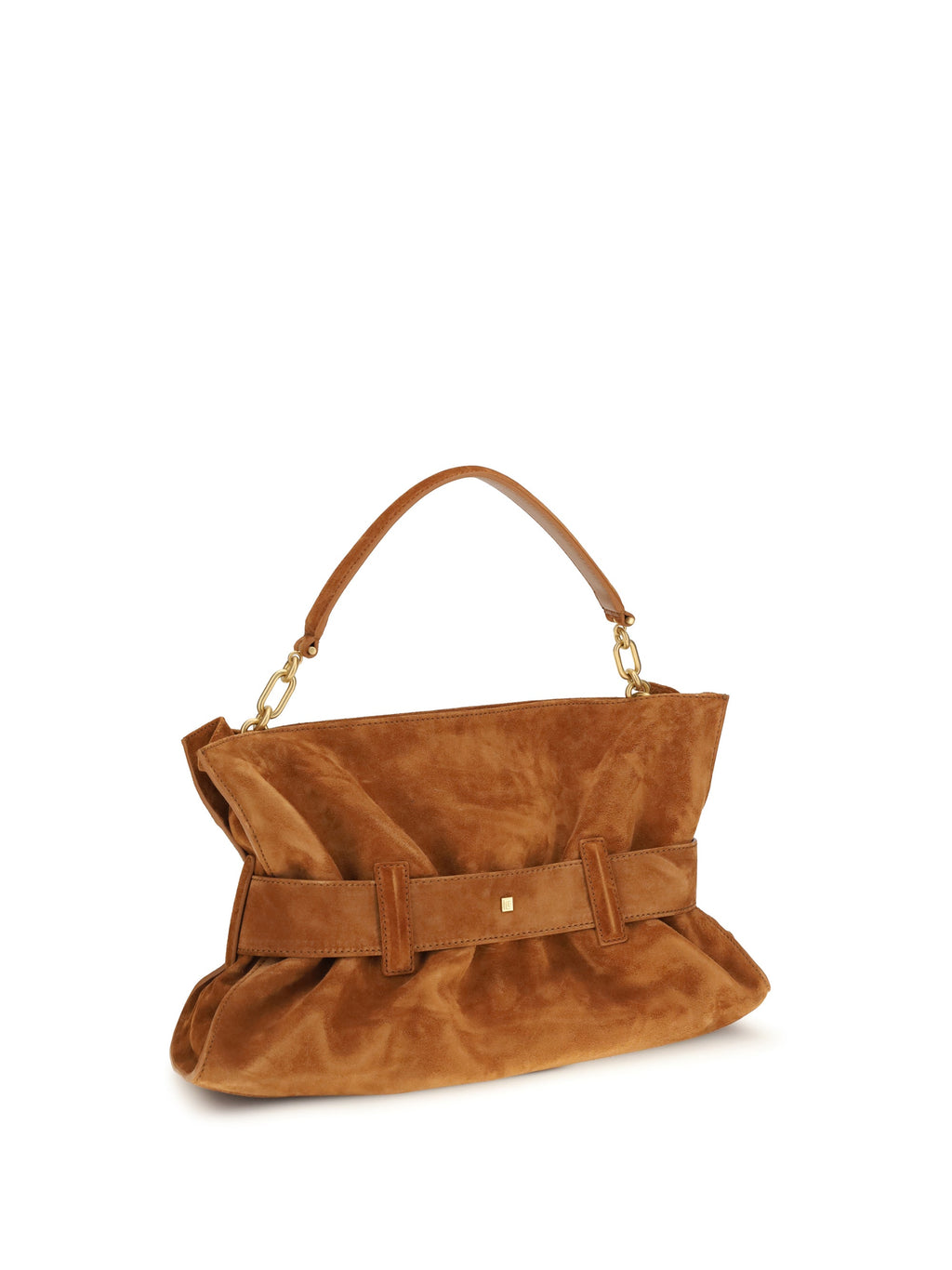 Balmain Women Medium Anthem Bag In Suede Calfskin