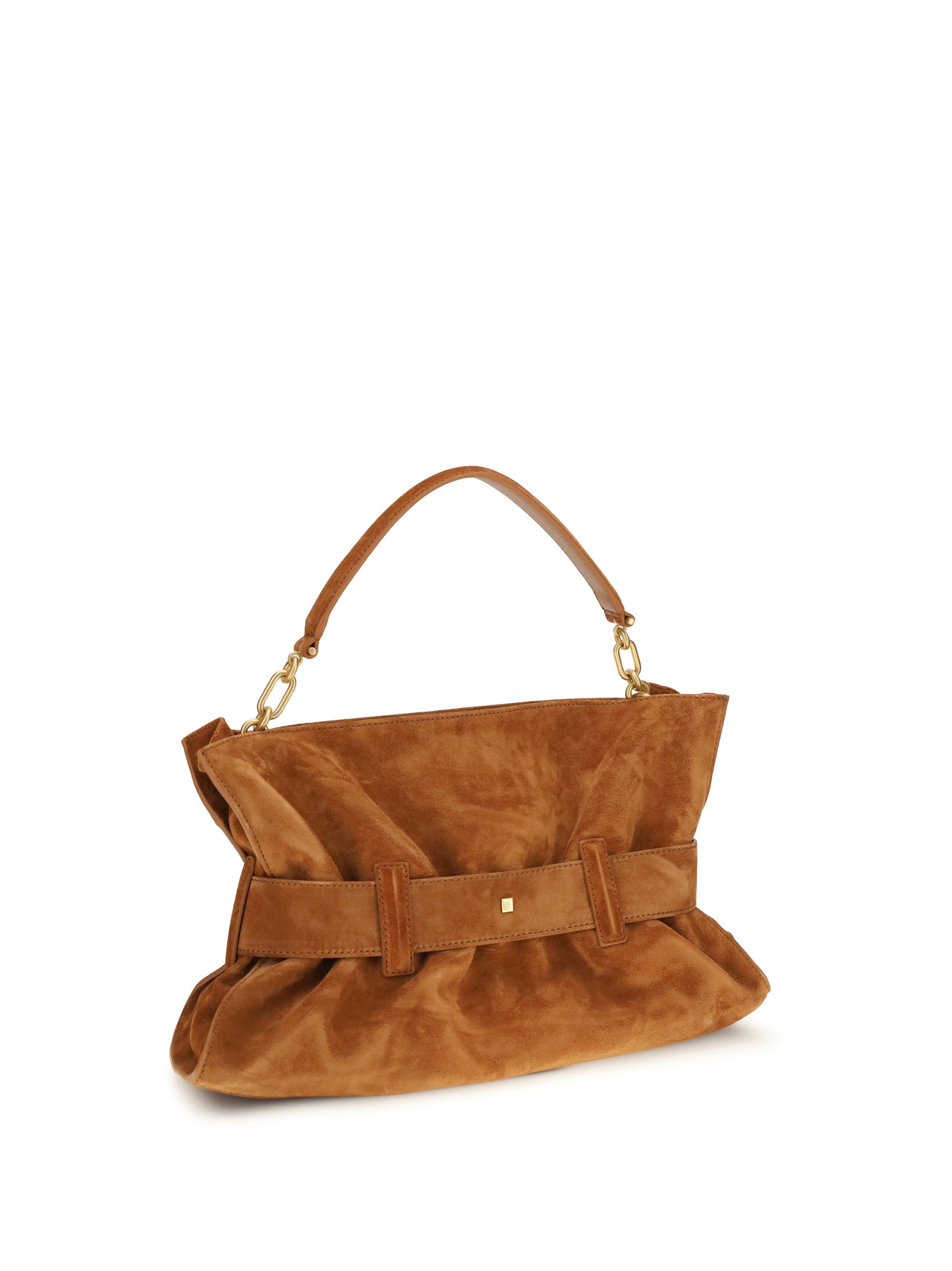 Balmain Women Medium Anthem Bag In Suede Calfskin